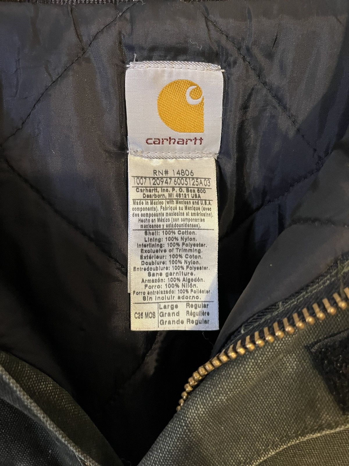 Carhartt × Japanese Brand × Vintage Vintage Carhartt Men's Green Distressed Coat Regular Faded Size US L / EU 52-54 / 3 - 5 Thumbnail