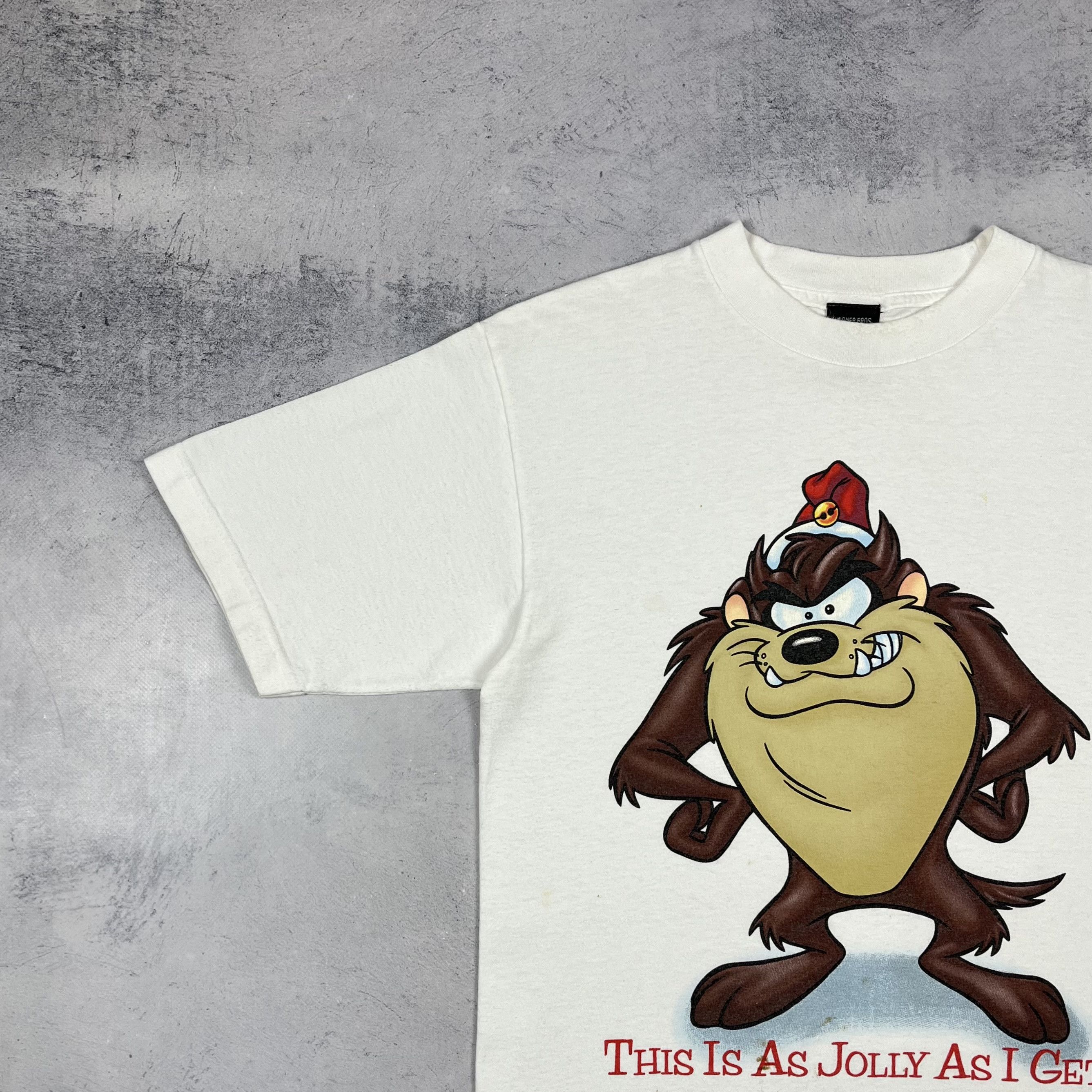 Vintage Vintage Warner Bros Taz Big Logo Cartoon T shirt 1999 Size US M / EU 48-50 / 2 - 5 Thumbnail