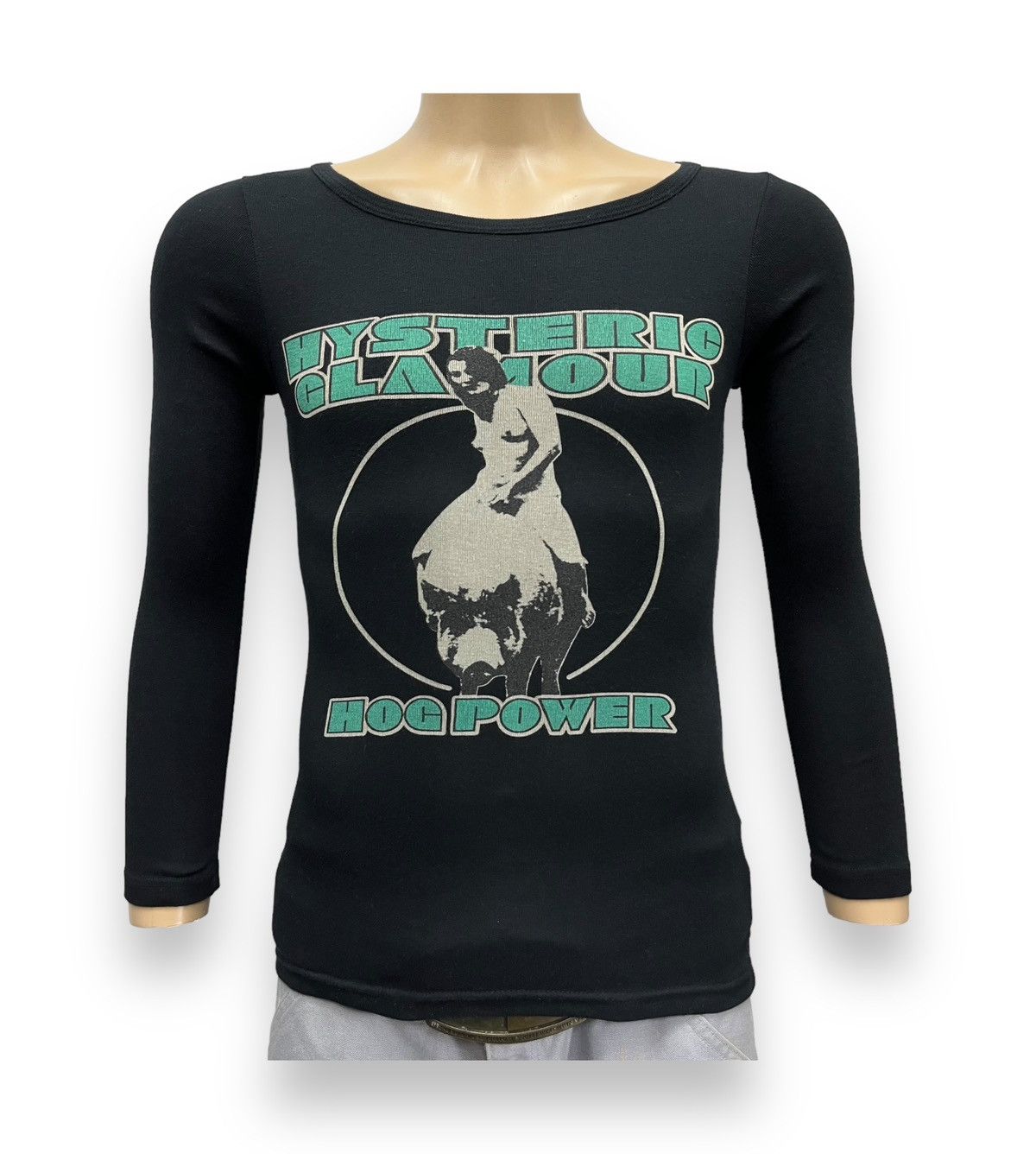 Hysteric Glamour 🔥FYE🔥HYSTERIC GLAMOUR HOG POWER🔥Slim Skinny T-Shirt Size S / US 4 / IT 40 - 2 Thumbnail