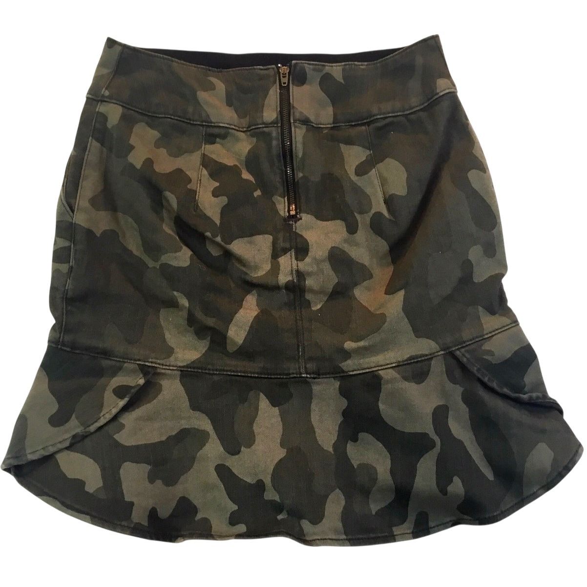 White House Black Market White House Black Market Camo Skirt Flare Flounce Size 2 Size 26" / US 2 / IT 38 - 2 Thumbnail
