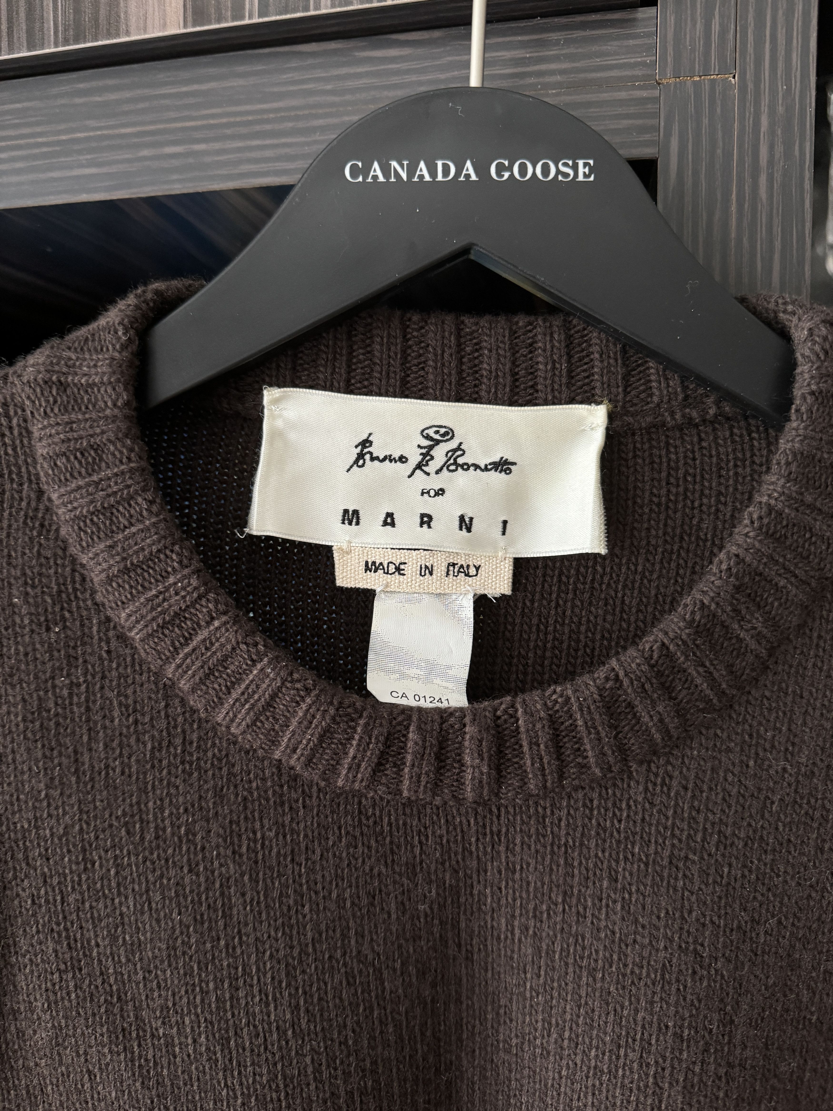 Marni Marni X Bruno Bozzetto Brown Wool Sweater Size US M / EU 48-50 / 2 - 3 Thumbnail