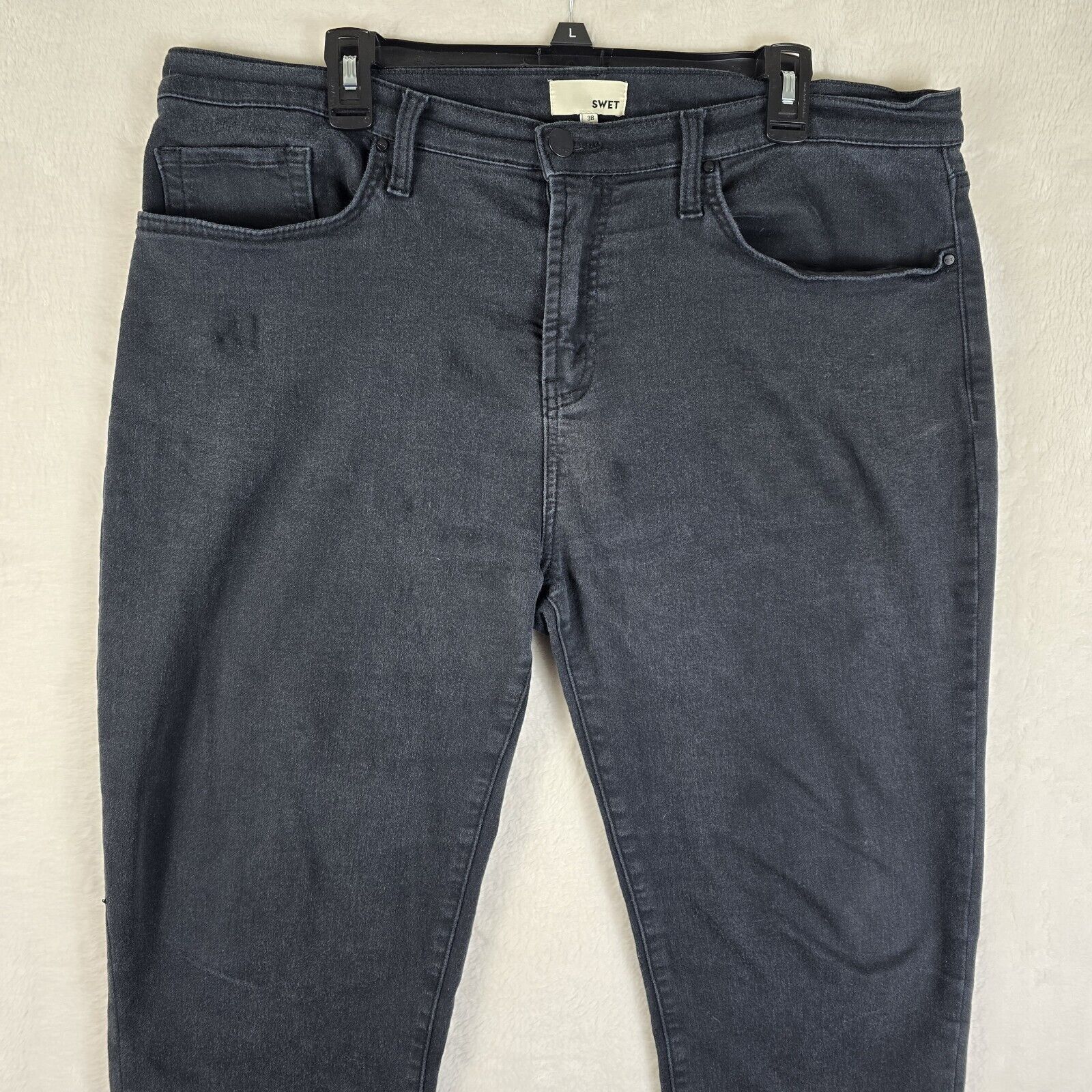 Other SWET TAILOR Men's Slim Stretch Pants Black Size 38X34 (38x32 Size US 38 / EU 54 - 3 Thumbnail