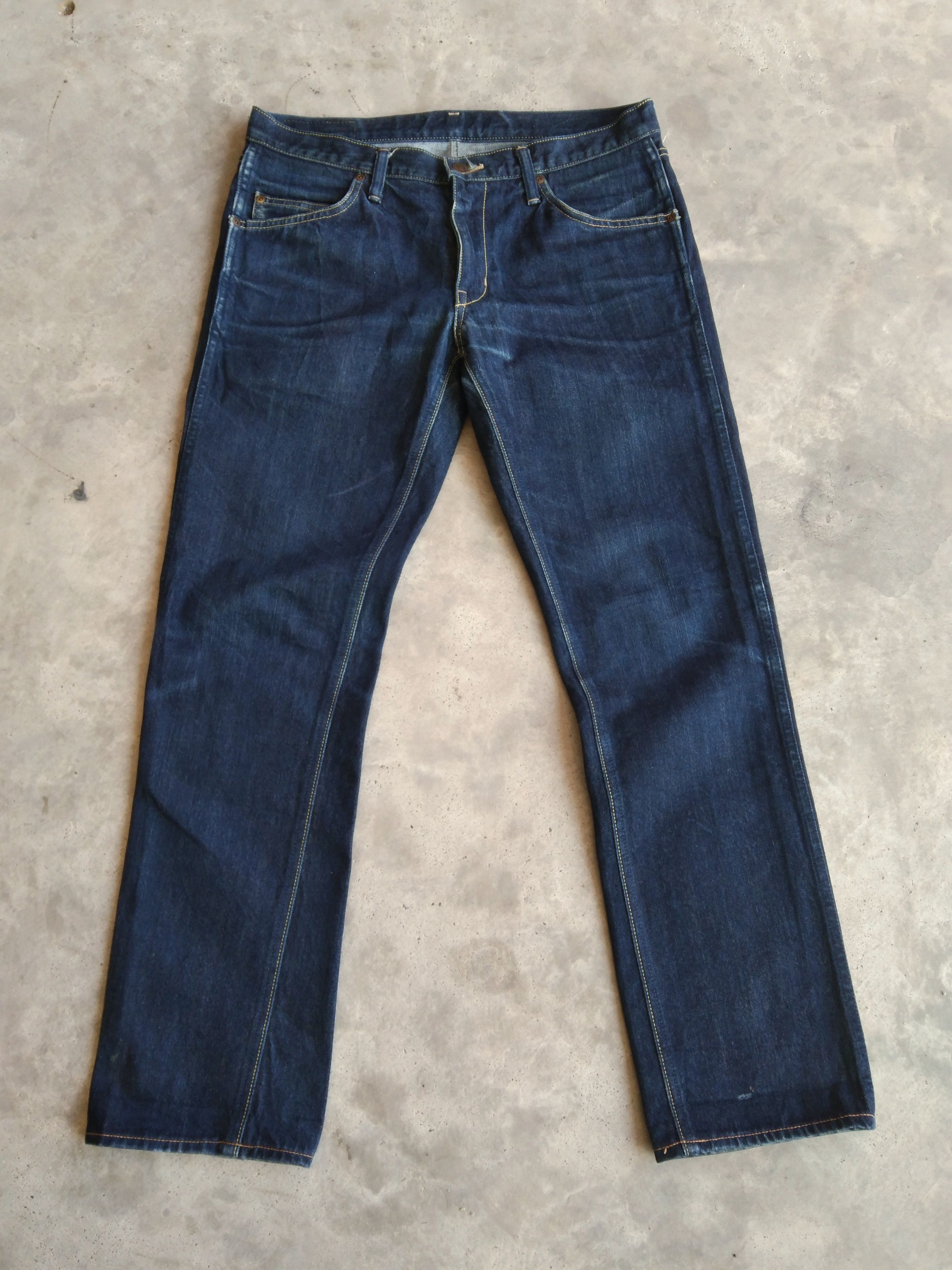 Blue Blue Japan Vintage Blue Blue Japan x HR Market Indigo Denim Jeans Size US 32 / EU 48 - 1 Thumbnail