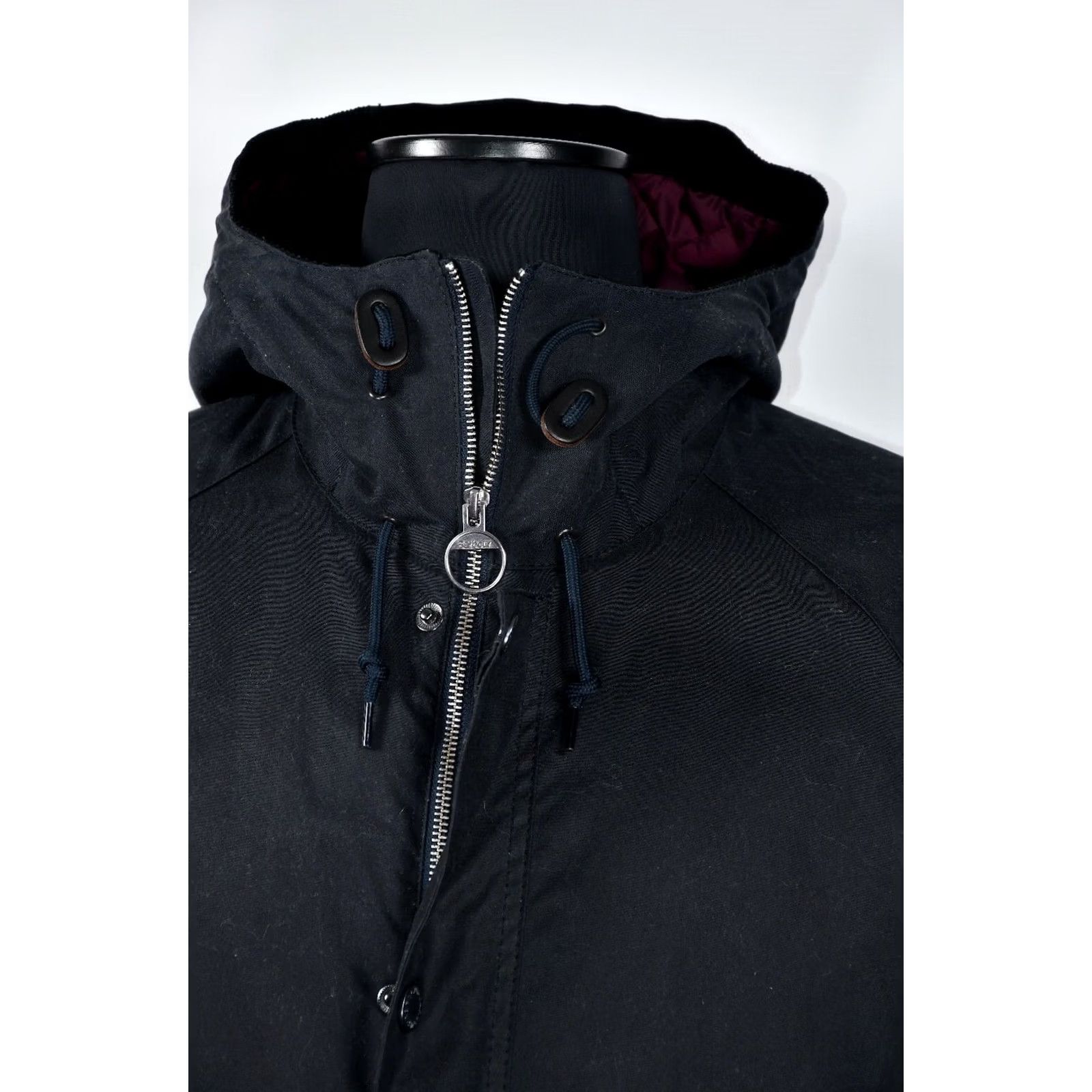Barbour Barbour Alpha Waxed Hooded Jacket Barbour Alpha Waxed Jacket L Black Mens Wool Cotton Waxed Coat Size US L / EU 52-54 / 3 - 5 Thumbnail