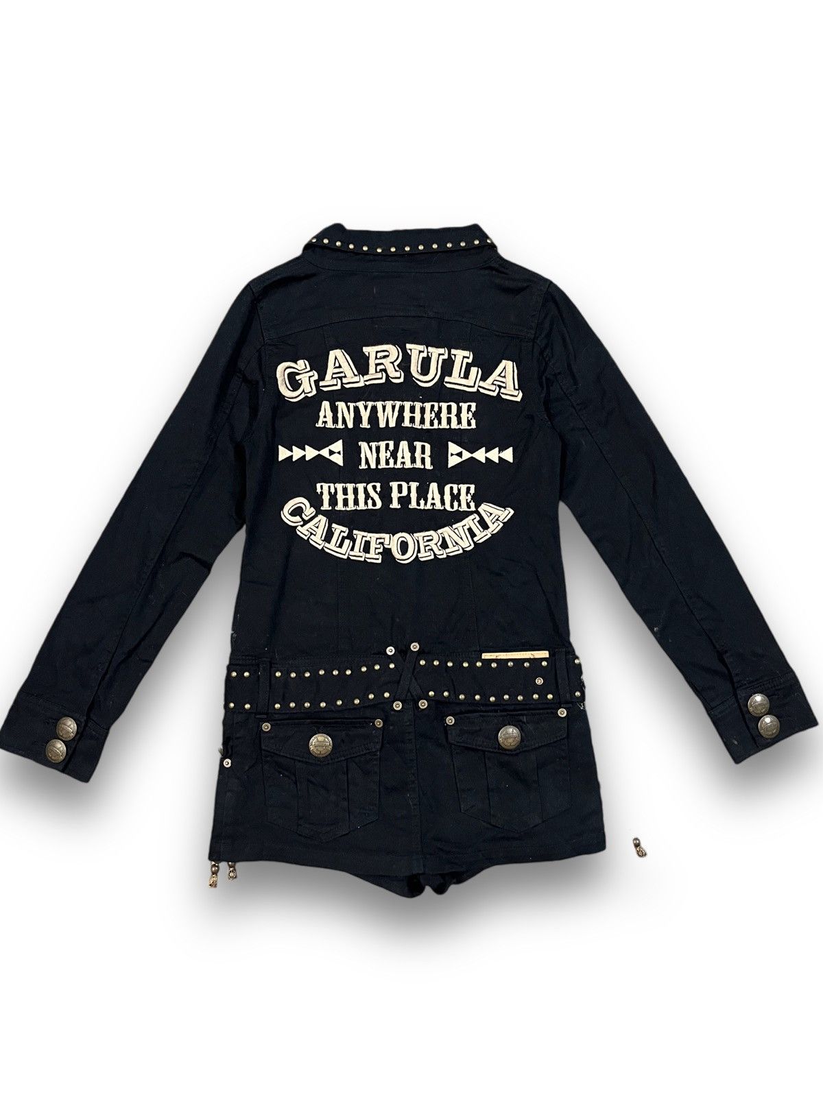 Japanese Brand × Vintage Vintage Garula City Chick Studded Romper Belt Jacket Size M / US 6-8 / IT 42-44 - 9 Thumbnail