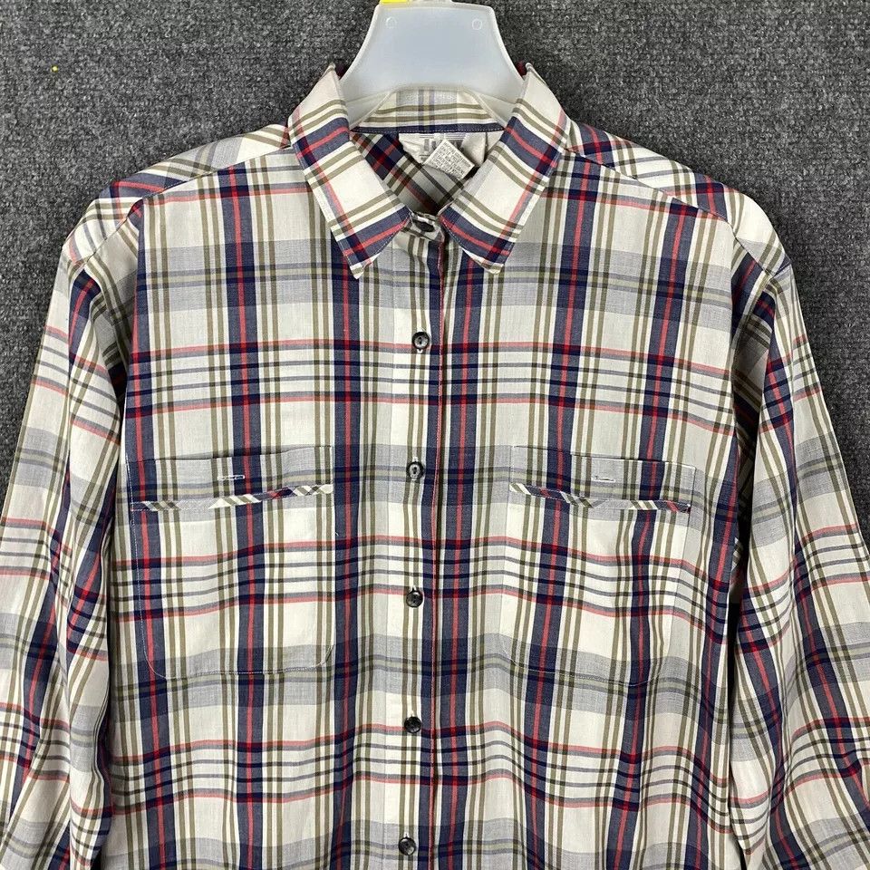 Other TJW By Mervyn's Button Up Shirt Women's Size 10 Cotton Plaid Size L / US 10 / IT 46 - 2 Thumbnail