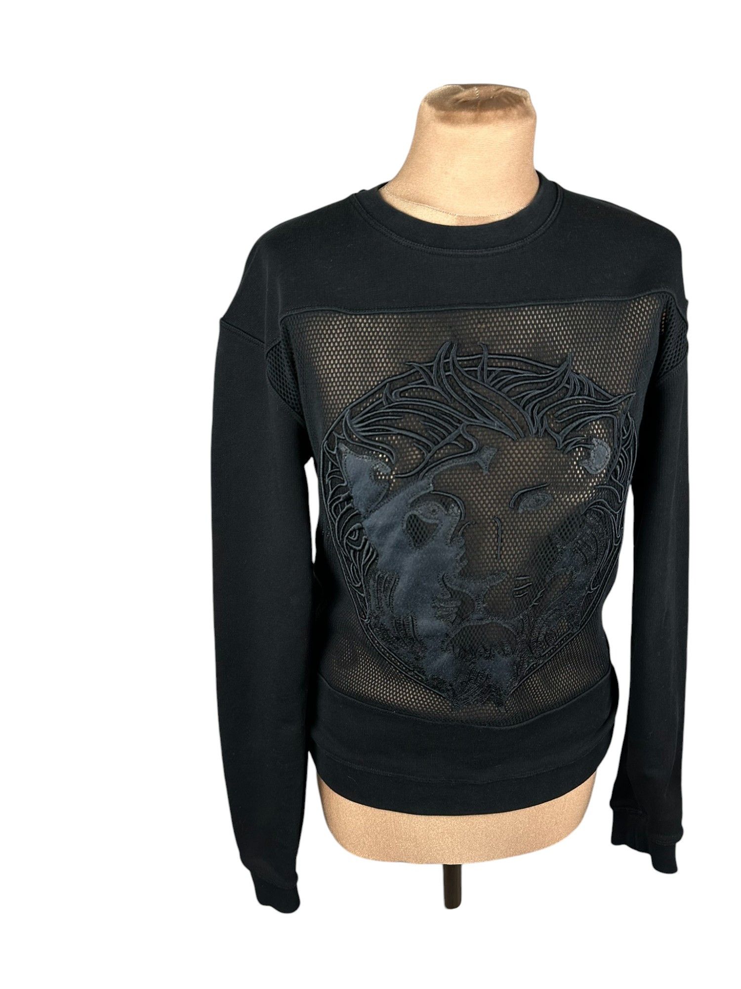 Designer × Versace Versace Tiger Logo Mesh Sweatshirt Womens Boxy Crewneck Size M / US 6-8 / IT 42-44 - 2 Thumbnail