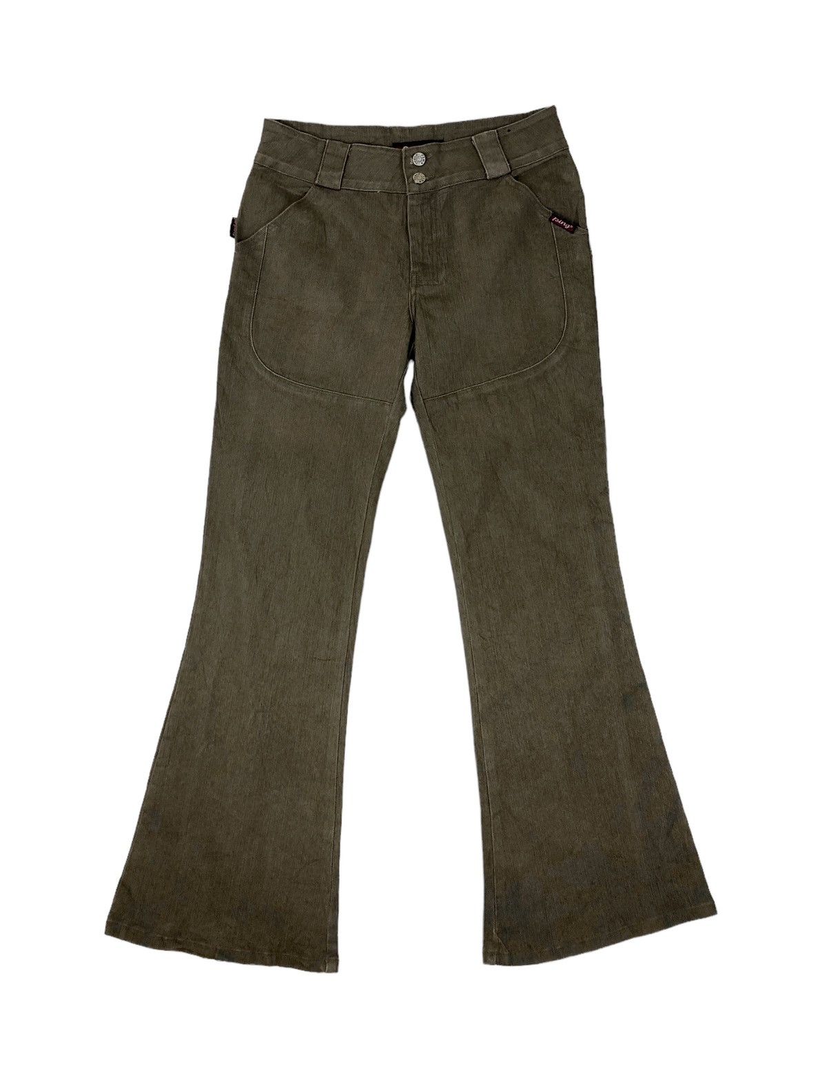 image of Hysteric Glamour x Tornado Mart Japan Flare Pants Japan Brand A Ring Pants in Brown, Men's (Size 31