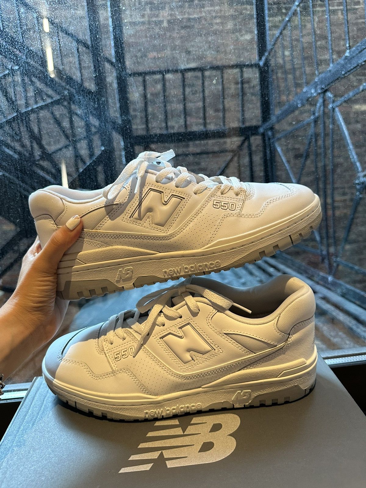 new balance 550 white grey