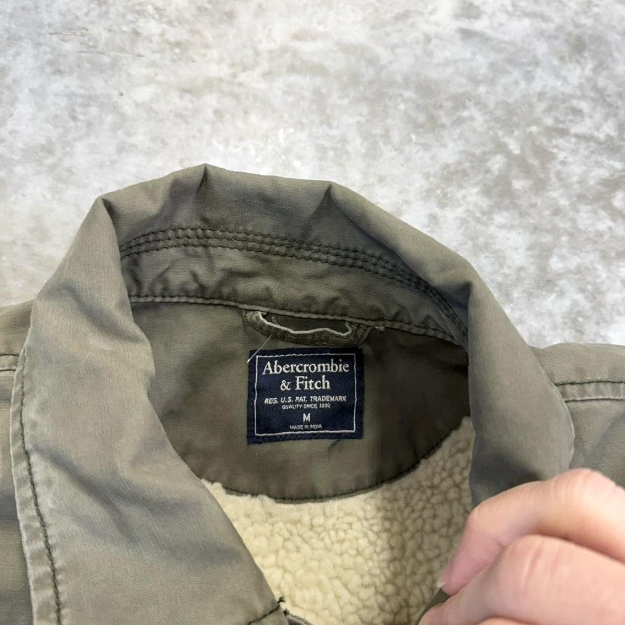 Abercrombie & Fitch Abercrombie & Fitch Jacket Womens Medium Green Field Coat Sherpa Lined Pockets Military Jacket Size M / US 6-8 / IT 42-44 - 4 Thumbnail