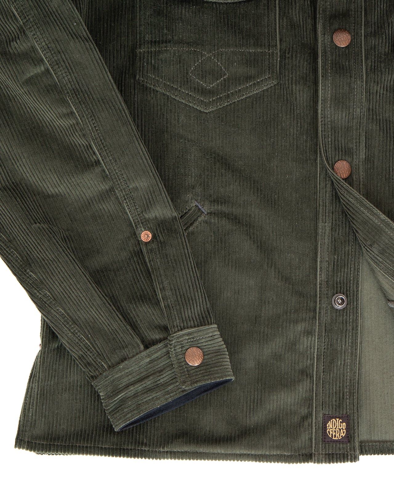 Designer × Indigofera Indigofera Fargo Trucker Jacket - Corduroy Green 8W Size US XXL / EU 58 / 5 - 4 Thumbnail