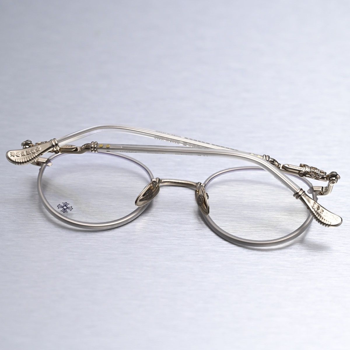 Chrome Hearts CHROME HEARTS FIRKIN MATTE CRYSTAL/ GOLD PLATED GLASSES Size ONE SIZE - 12 Thumbnail