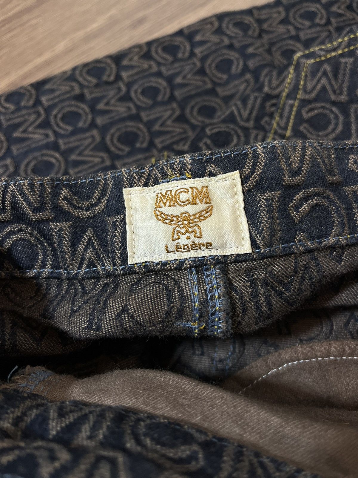 MCM MCM Legere Vintage Monogram Denim Size US 26 / EU 42 - 10 Thumbnail