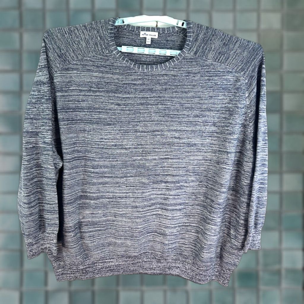 Peter Millar VINTAGE Peter Millar Mens Sweater Pullover Long Sleeve Knit Solid Blue Size 4XL Wool Linen Casual Size US XXL / EU 58 / 5 - 1 Thumbnail