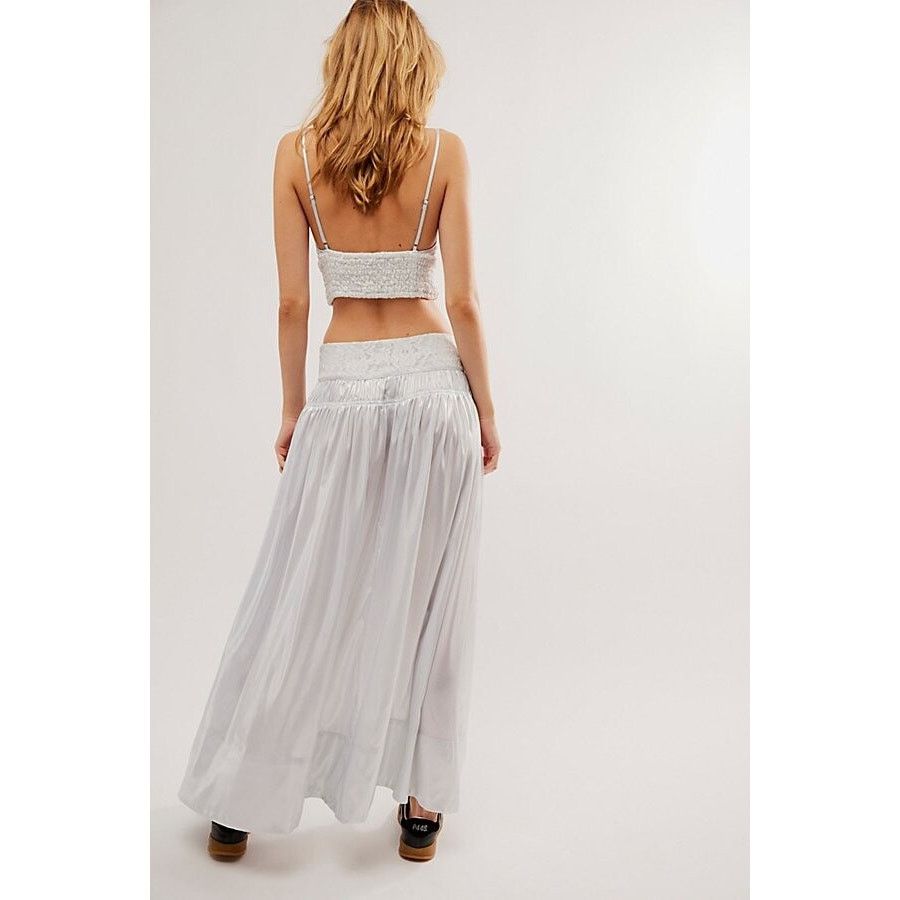 Free People New Free People Aster Set $198 X-SMALL Ivory Metallic Silver Size 26" / US 2 / IT 38 - 4 Thumbnail