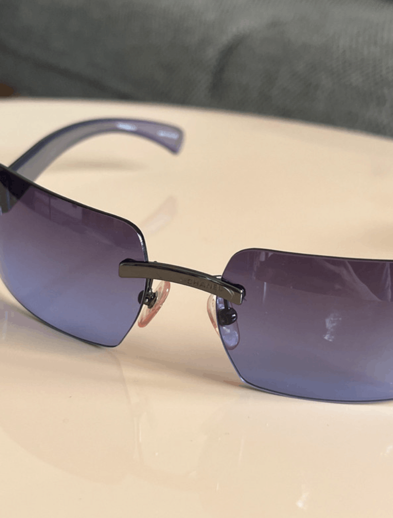 Chanel Chanel Sunglasses 4048 Rhinestone CC 4017 Rimless Vintage Size ONE SIZE - 2 Thumbnail