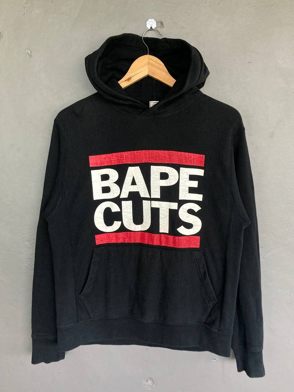 image of Bape Cuts Pullover Hoodie (2003) in Black, Men's (Size Small)