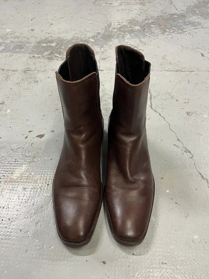 Versace 2000s Versace Brown Leather Boots Size US 8 / EU 41 - 5 Thumbnail