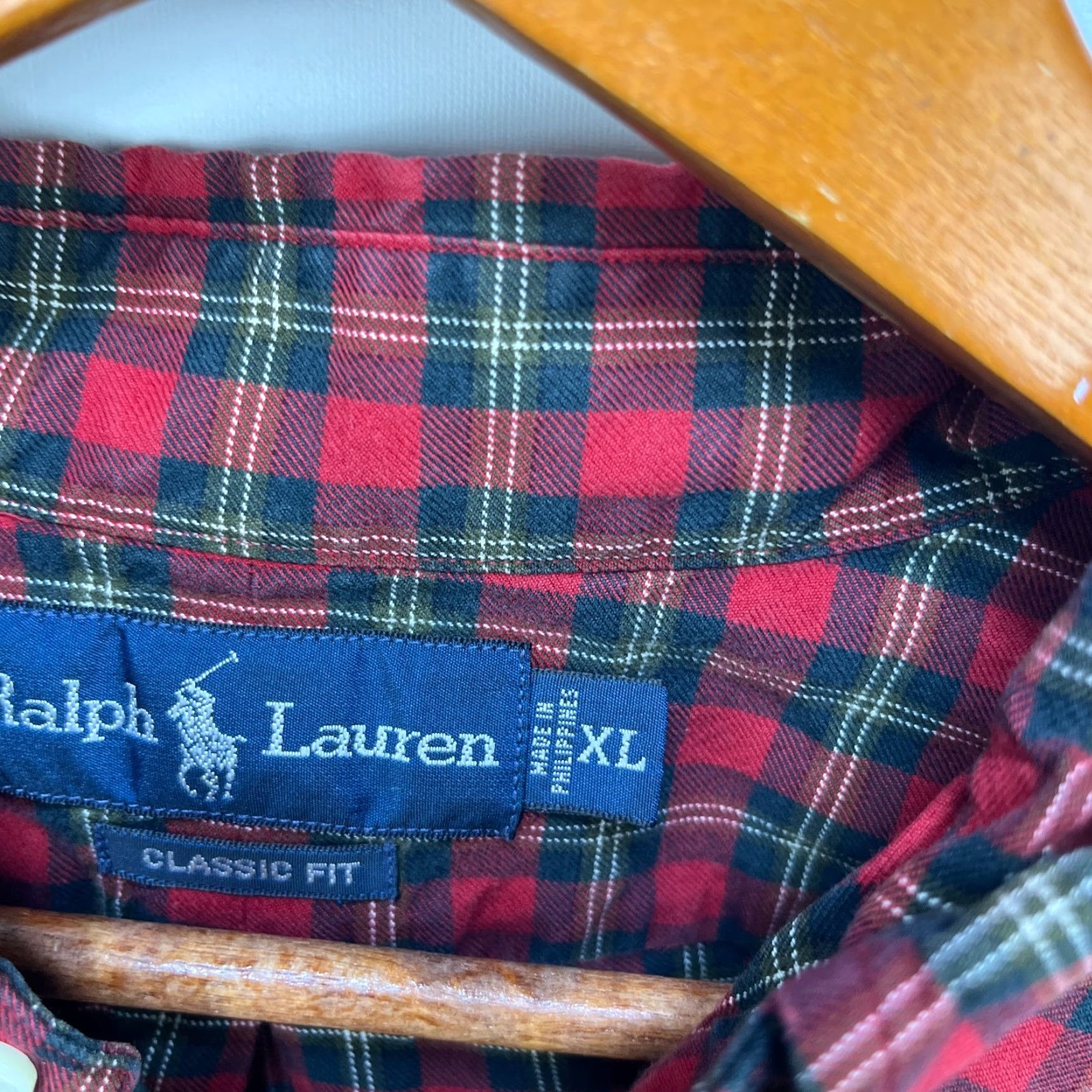 Polo Ralph Lauren Vintage Polo Ralph Lauren Plaid Red Button-Up Long Sleeve Shirt XL Men’s Regular Knit Cotton 90s Button-Down Collared Polo Shirts Size US XL / EU 56 / 4 - 4 Thumbnail