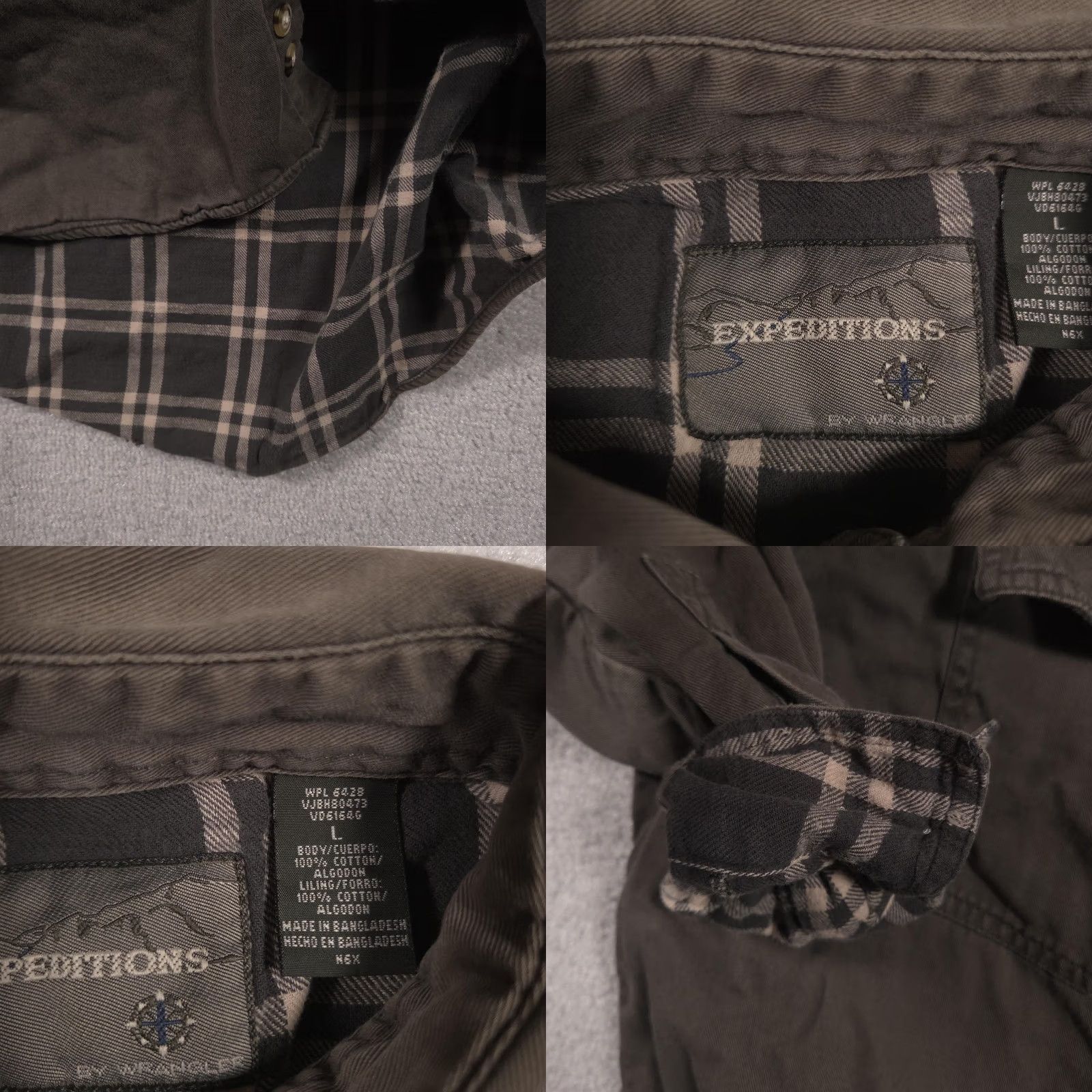 Vintage Expeditions Shirt Mens Large Green Twill Flannel Lined Button Front Workwear Size US L / EU 52-54 / 3 - 8 Thumbnail