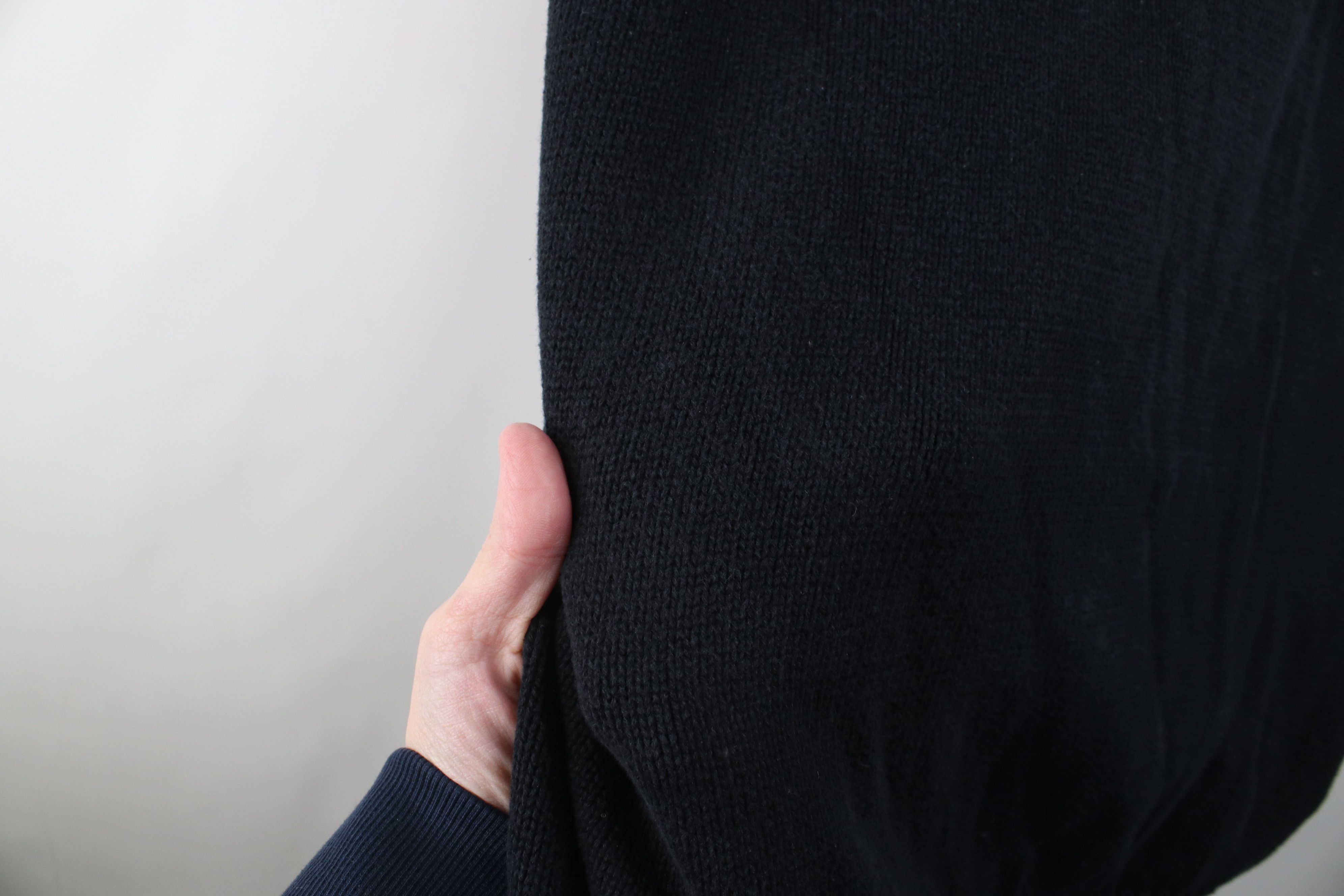 Vintage Vintage 90s Streetwear Blank Knit Crewneck Sweater Black Size US L / EU 52-54 / 3 - 5 Thumbnail
