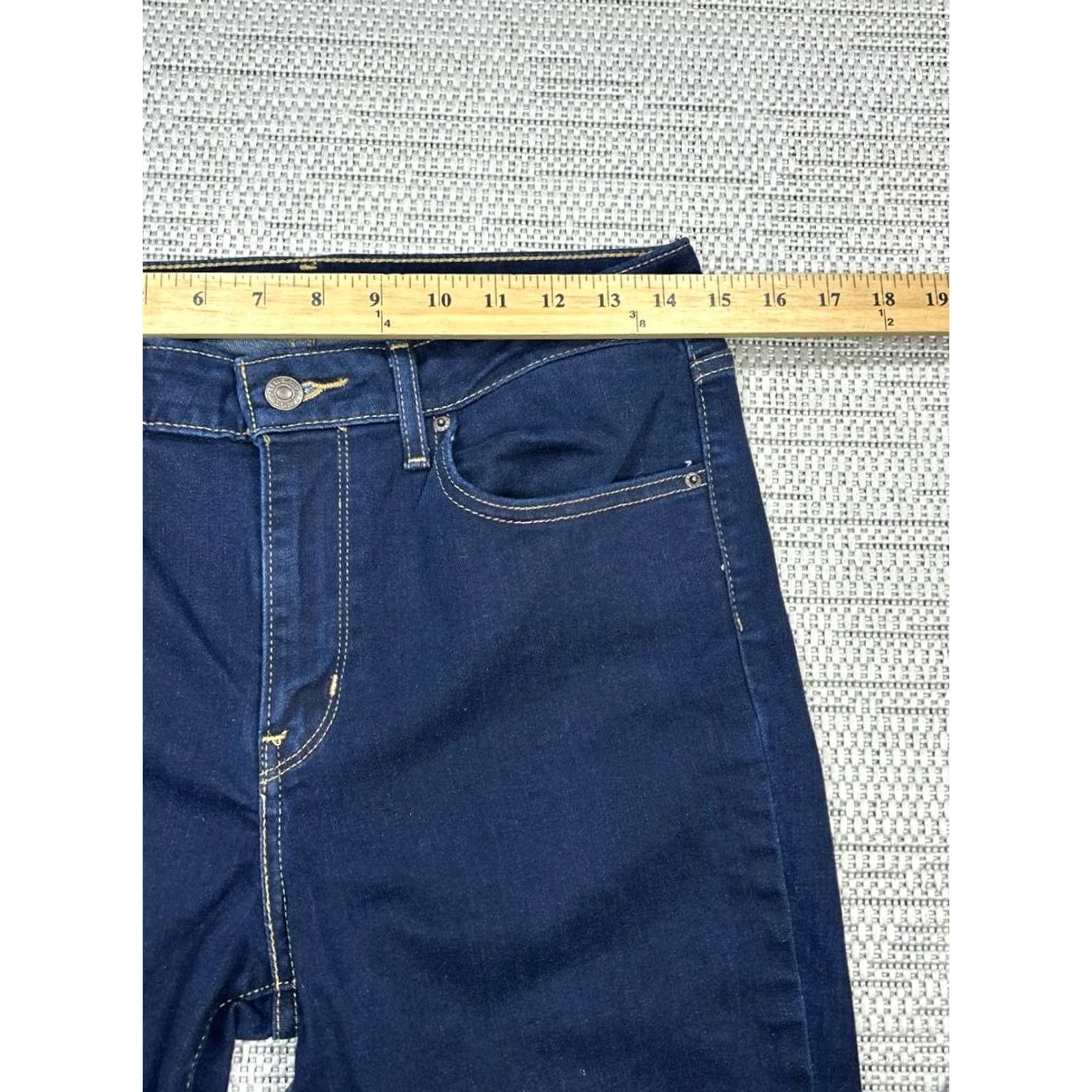 Levi's Levi's 721 Jeans Womens 30 Blue Denim Cotton Stretch Mid Rise Skinny Leg 30x29 Size 30" / US 8 / IT 44 - 3 Thumbnail