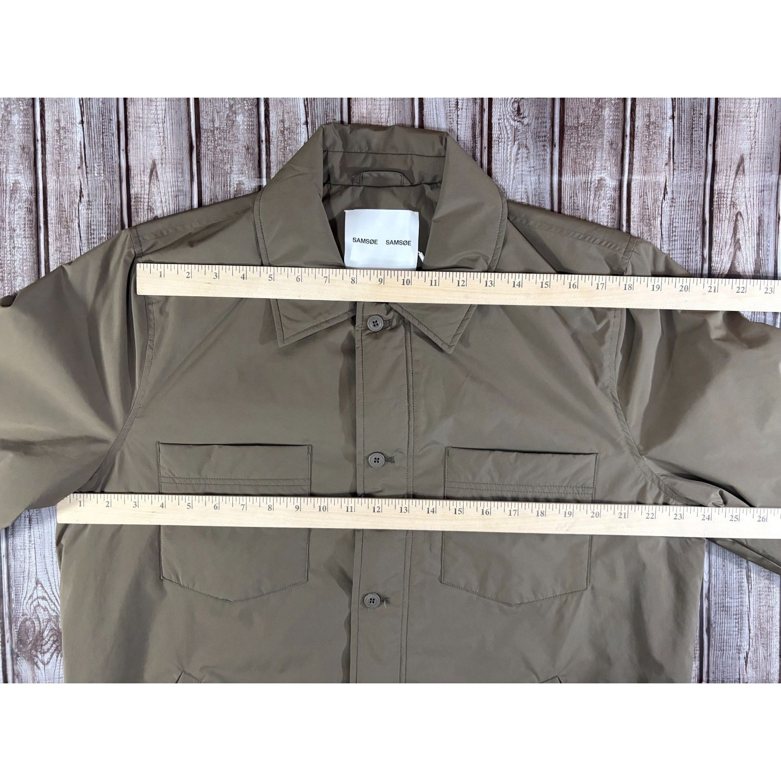 Samsoe Samsoe SAMSOE SAMSOE Sapally shirt jacket size XL color canteen NWT Size US XL / EU 56 / 4 - 14 Thumbnail