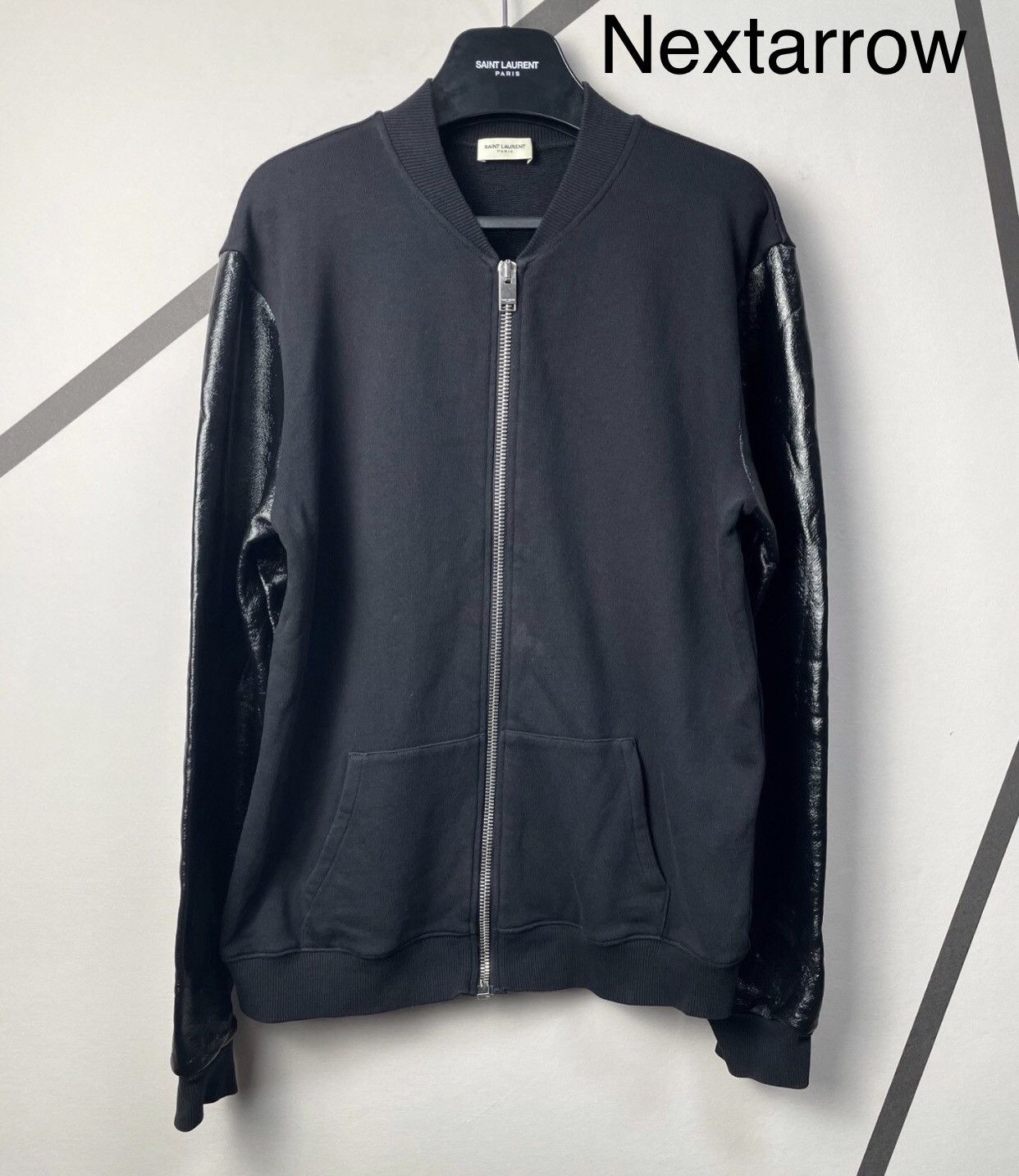 Saint Laurent Paris × Yves Saint Laurent Saint laurent slp 14aw patent sleeve sweater zipper coat Size US L / EU 52-54 / 3 - 1 Thumbnail