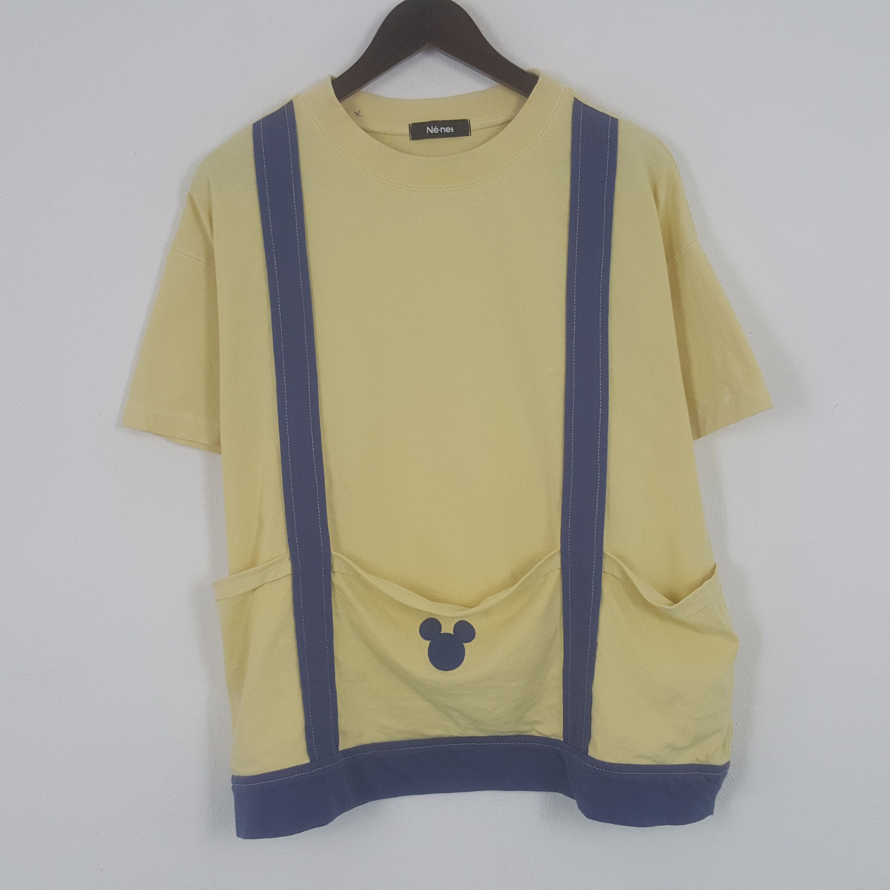 Issey Miyake × Ne-Net × Vintage Vintage Ne-Net by Issey Miyake Mickey Mouse Pocket Tshirt Size US XL / EU 56 / 4 - 1 Thumbnail