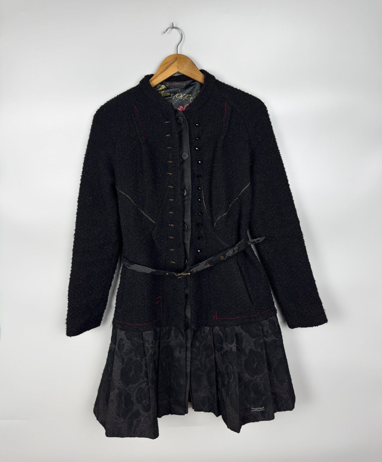 Desigual Desigual Wool Printed Black Womens Coat Size 38 Size XS / US 0-2 / IT 36-38 - 1 Thumbnail