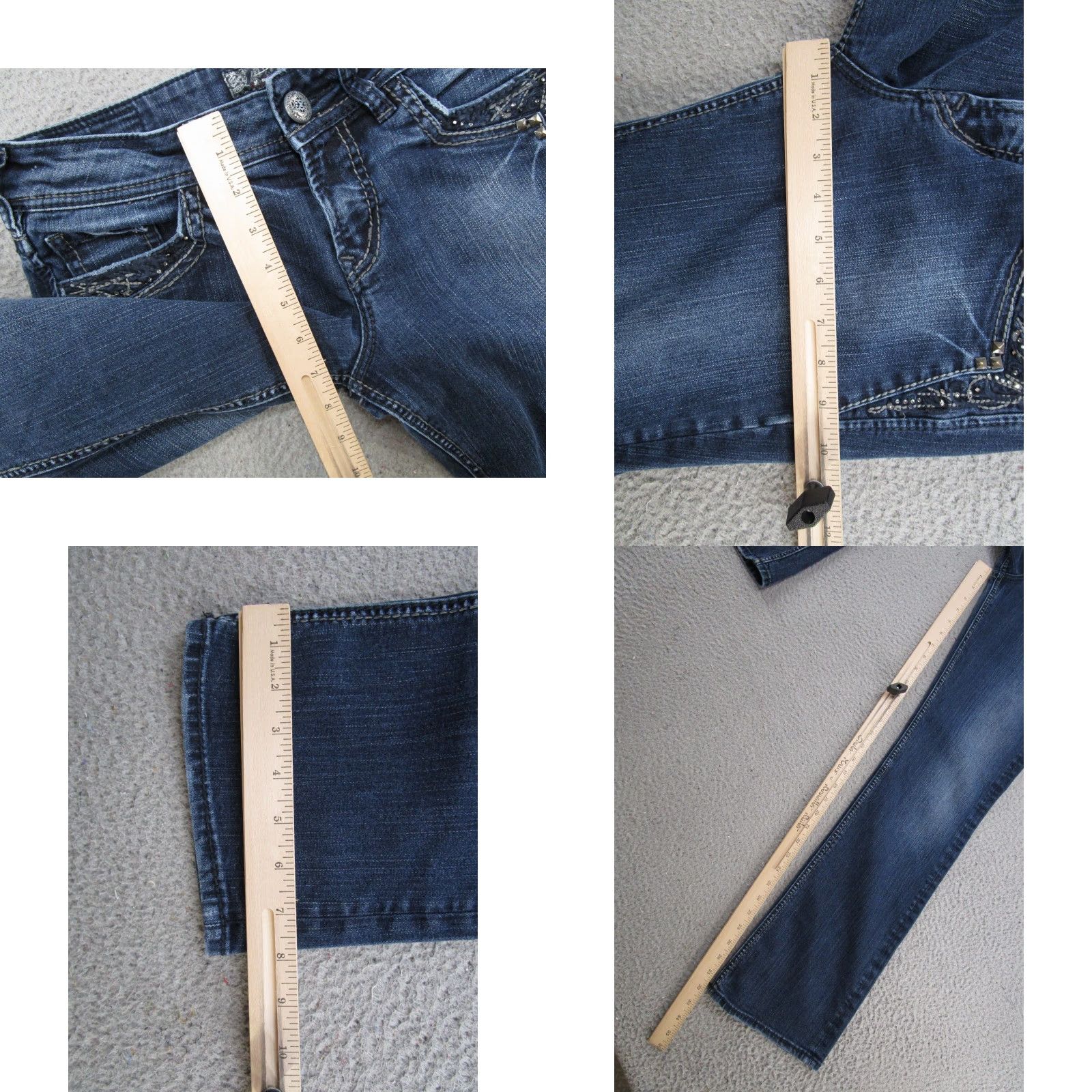 Silver Jeans Co. Silver Jeans Co Suki 17" Selvedge Denim Blue Stretch Jeans Womens Size 28x33 Size 28" / US 6 / IT 42 - 8 Thumbnail