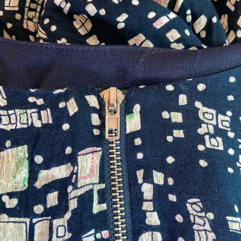 Vintage Super b Retro Y2K Women’s Size M Fit Flare Blue Pattern Mini Size M / US 6-8 / IT 42-44 - 4 Thumbnail