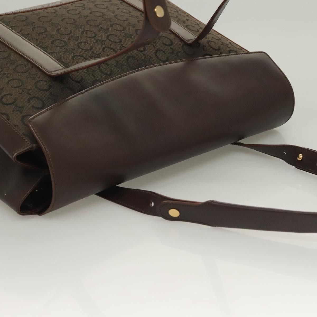 Celine CELINE C Macadam Canvas Hand Bag Brown Gold Size ONE SIZE - 6 Thumbnail