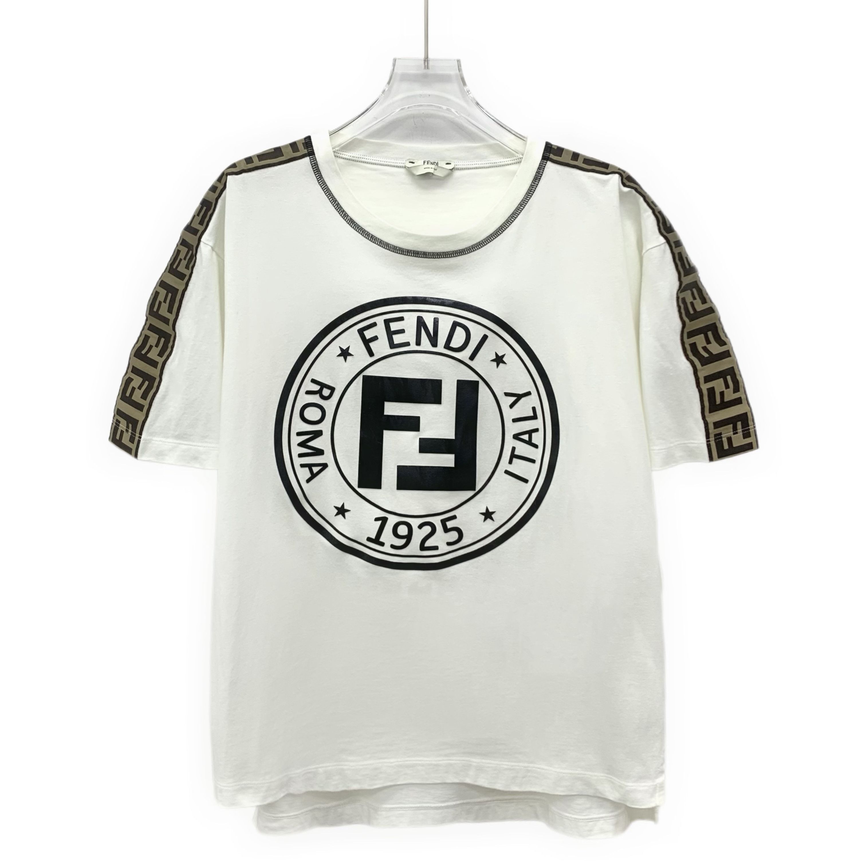 Fendi Fendi FF Logo T-Shirt White (40) Size S / US 4 / IT 40 - 1 Thumbnail