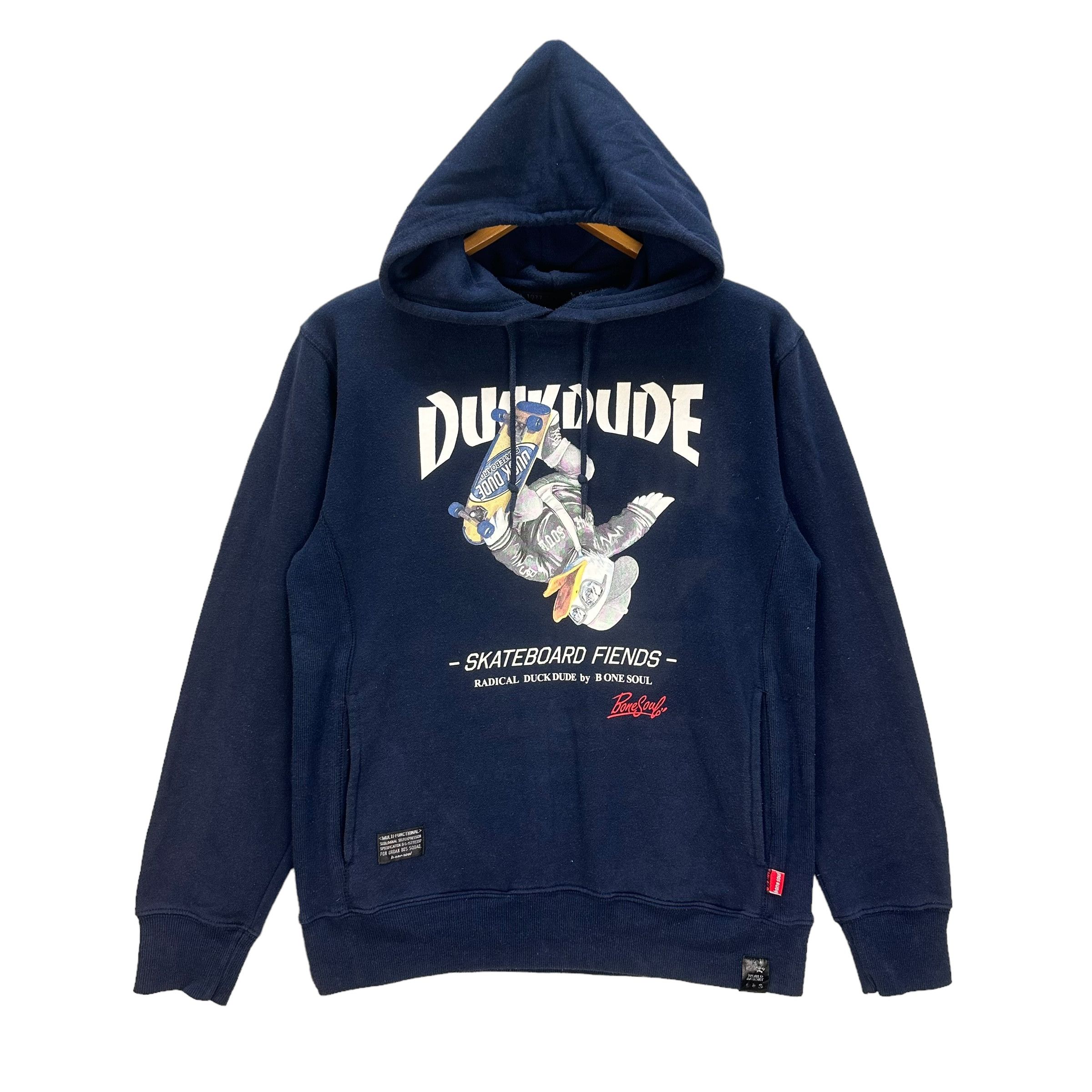 Vintage B ONE SOUL DUCK DUDE SKATEBOARD GRAPHIC HOODIES #8710-022 Size US M / EU 48-50 / 2 - 1 Thumbnail
