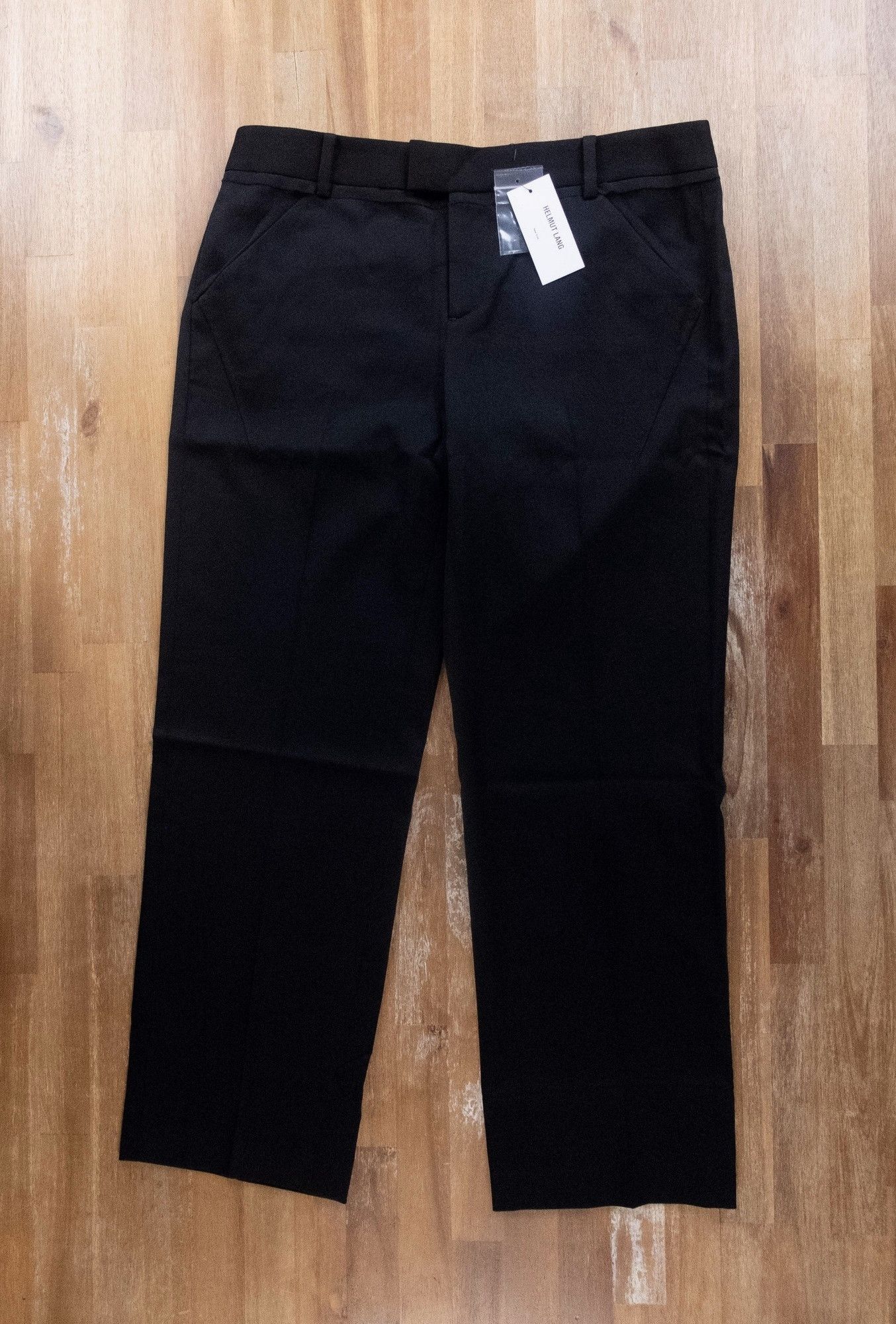 Helmut Lang HELMUT LANG black wool cropped pants trousers 4 Size 27" / US 4 / IT 40 - 5 Thumbnail