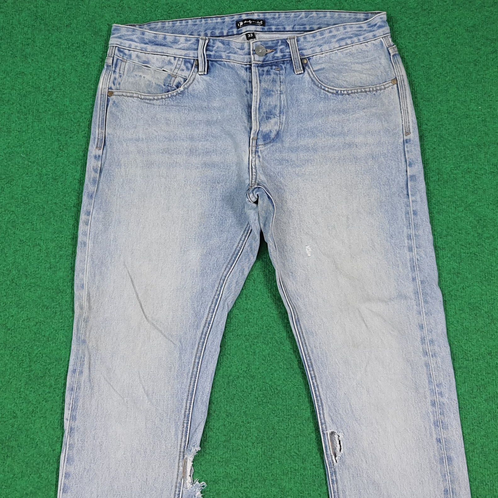 Billabong Vintage Andy Warhol x Billabong Selvedge Rugged Jeans C280N9 Size US 35 - 2 Thumbnail