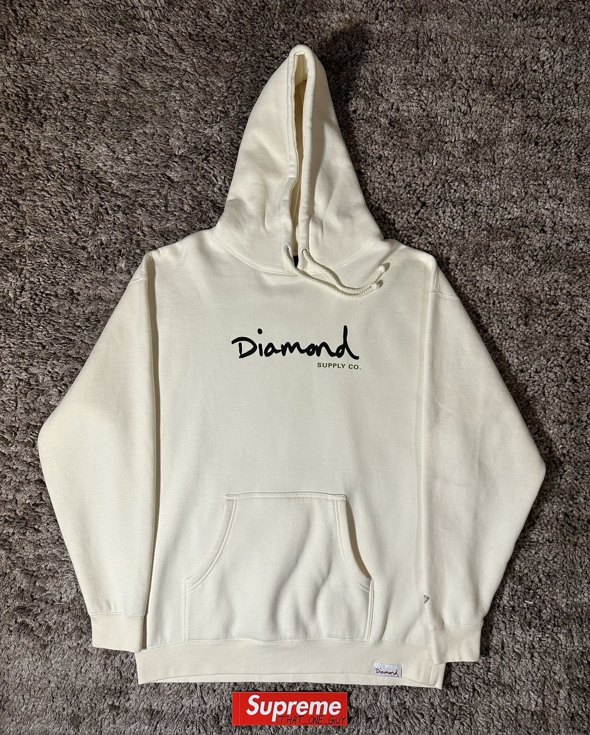 Diamond Supply Co. Diamond Supply Co. Off-White Logo Hoodie XXL Size US XXL / EU 58 / 5 - 1 Thumbnail