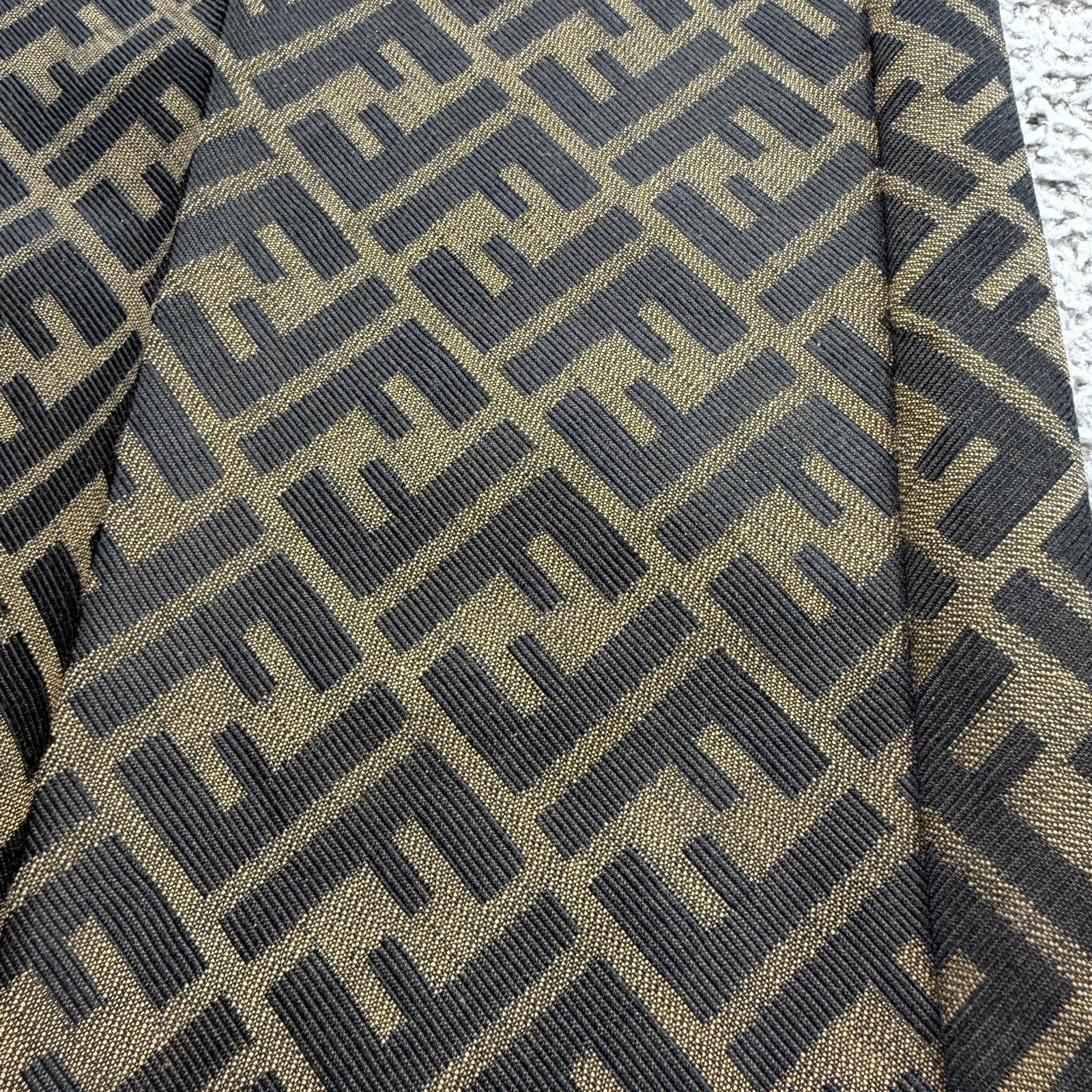 Fendi Fendi FF Monogram Zucca Pants Wide Leg Flare Brown Italy Size 28" / US 6 / IT 42 - 9 Thumbnail