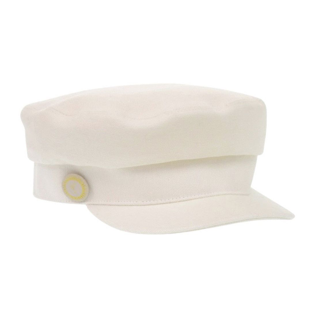 Hermes Hermes White Casquette Giulia Toile Newsboy Cap Size 57 Size ONE SIZE - 1 Thumbnail