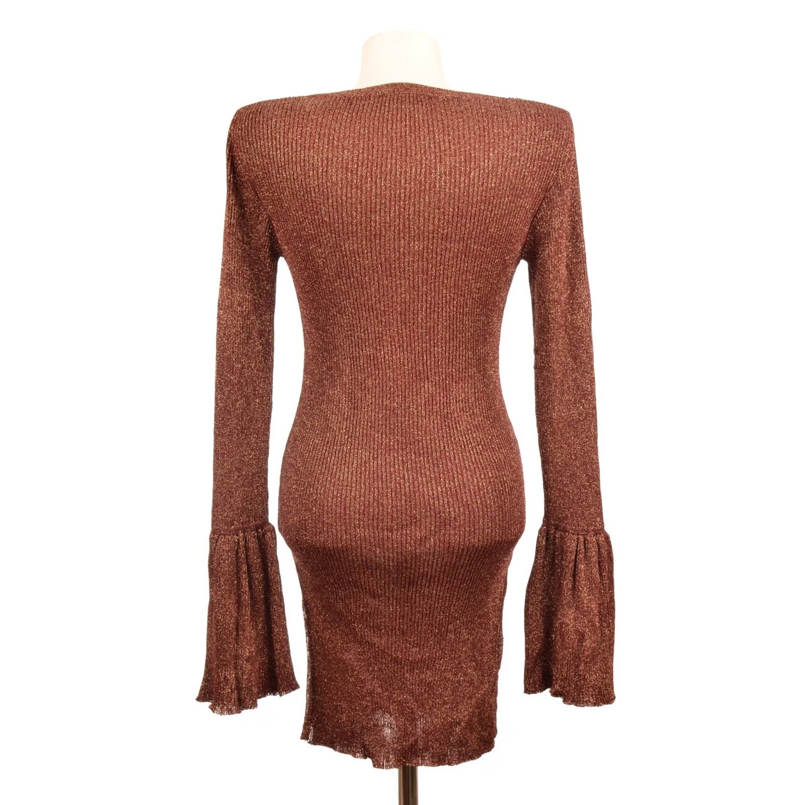 Baum und Pferdgarten Baum und Pferdgarten Dessin 2138 Viscose Blend Dress M Gold Women Short 80% Viscose 10% Polyester 10% Polyamide Made in Bulgaria Mens Women Boys Girls Size M / US 6-8 / IT 42-44 - 4 Thumbnail