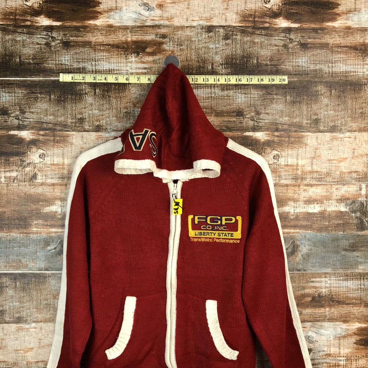 Homespun Knitwear × Japanese Brand Flaour Parfum Red Hoodi Knitwear #A1715 Size M / US 6-8 / IT 42-44 - 2 Thumbnail