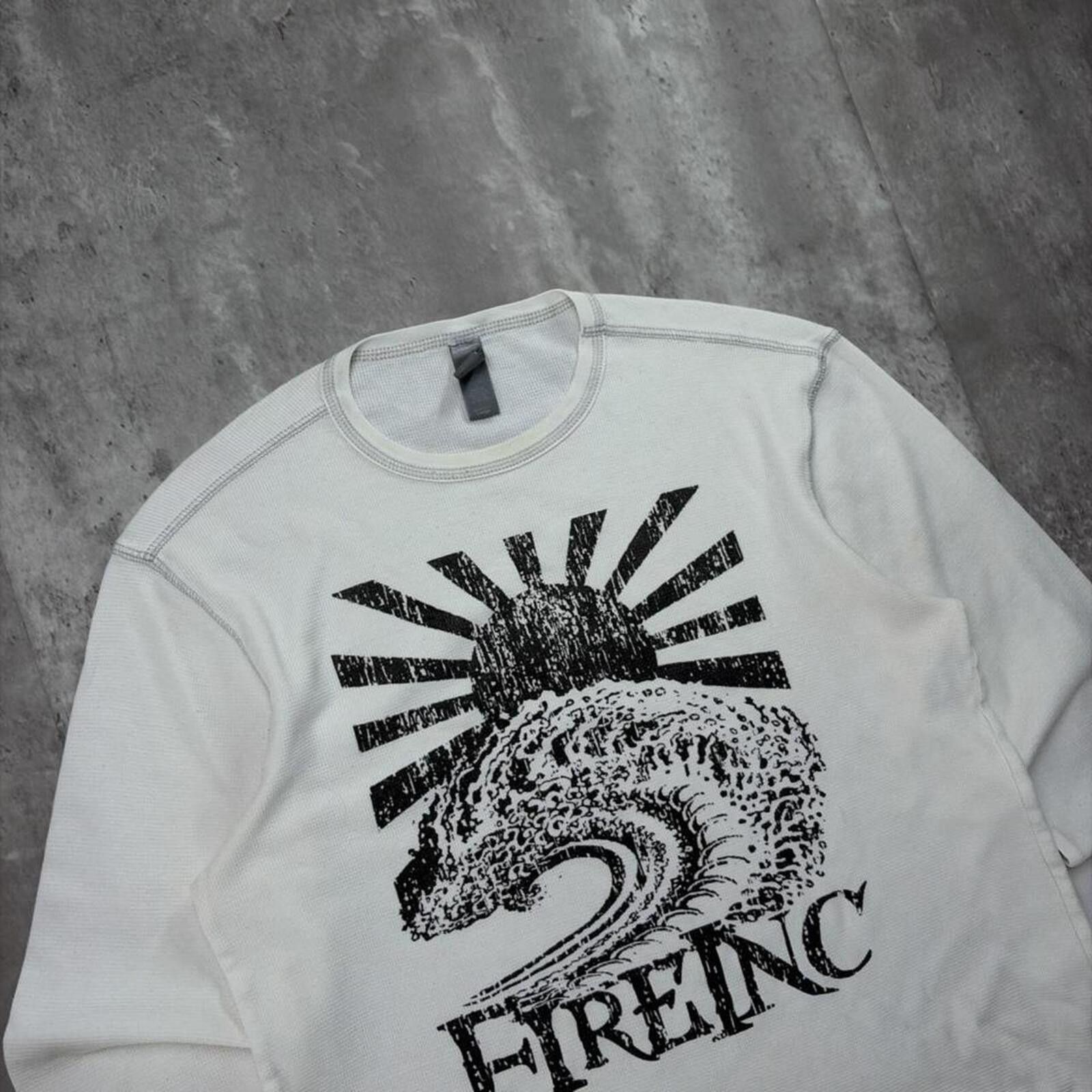 Other Y2K Fire INC Grunge Distressed Long Sleeve Thermal Shirt Size US L / EU 52-54 / 3 - 5 Thumbnail