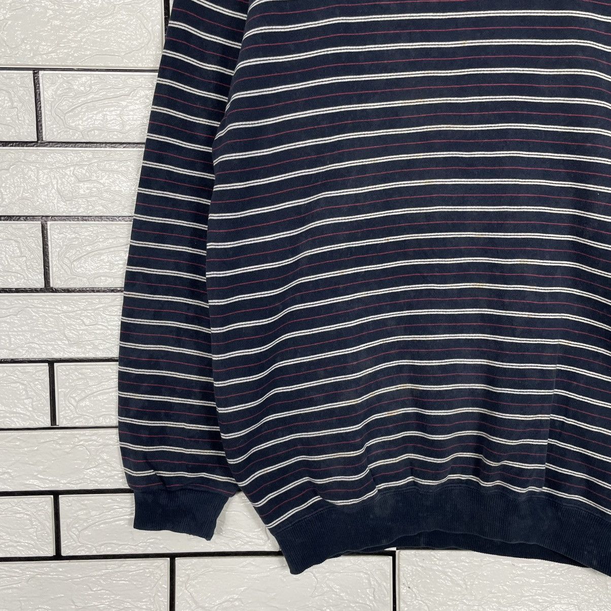 Japanese Brand Iy Basic Striped Sweatshirt Size US M / EU 48-50 / 2 - 3 Thumbnail