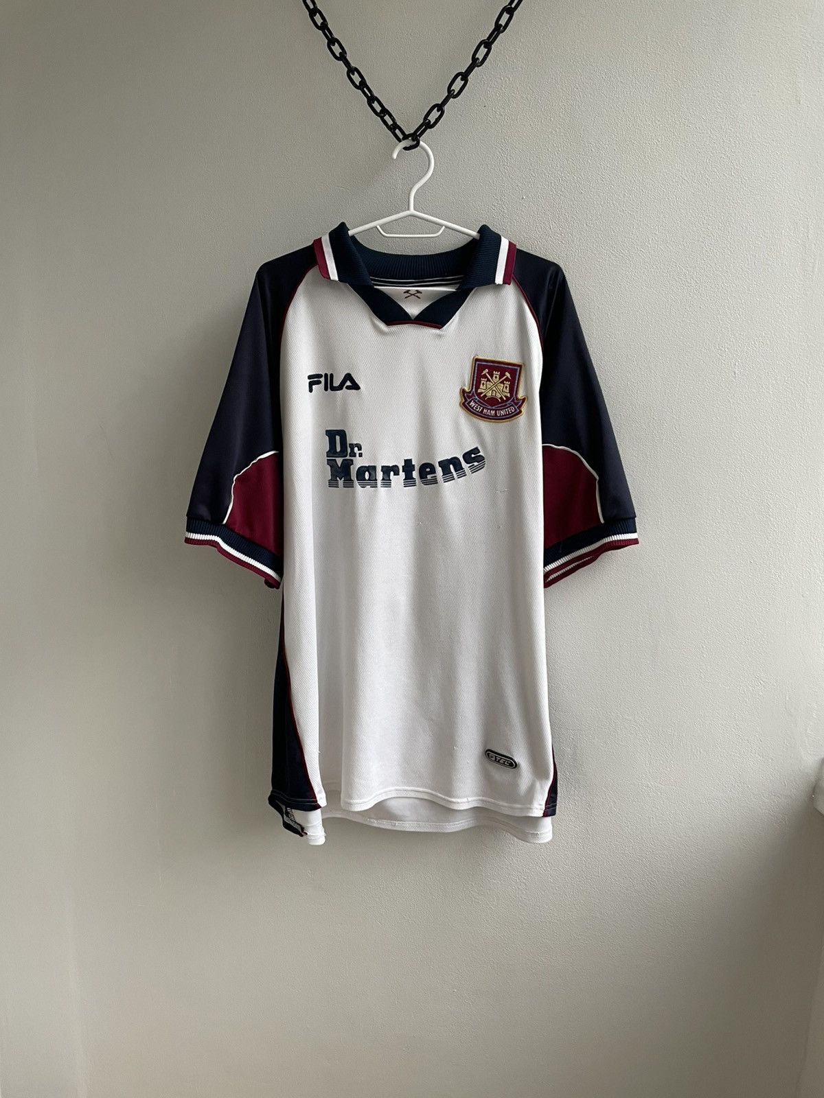 Fila West Ham United 1999 2000 2001 Di Canio #10 Shirt Jersey Size US XXL / EU 58 / 5 - 12 Thumbnail