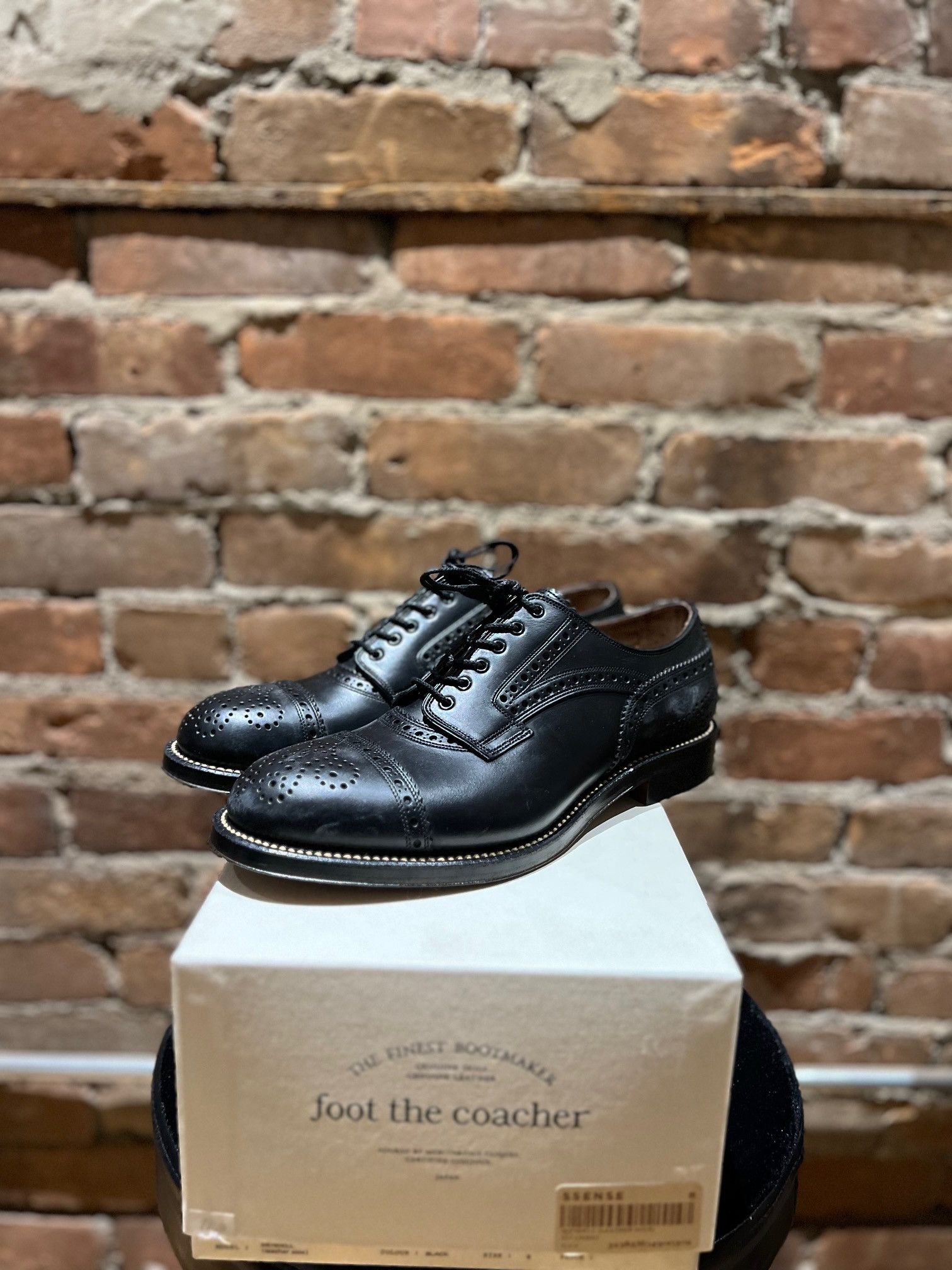 foot the coacher MENDELL Foot the Coacher Mendell Black Oxford Brogues