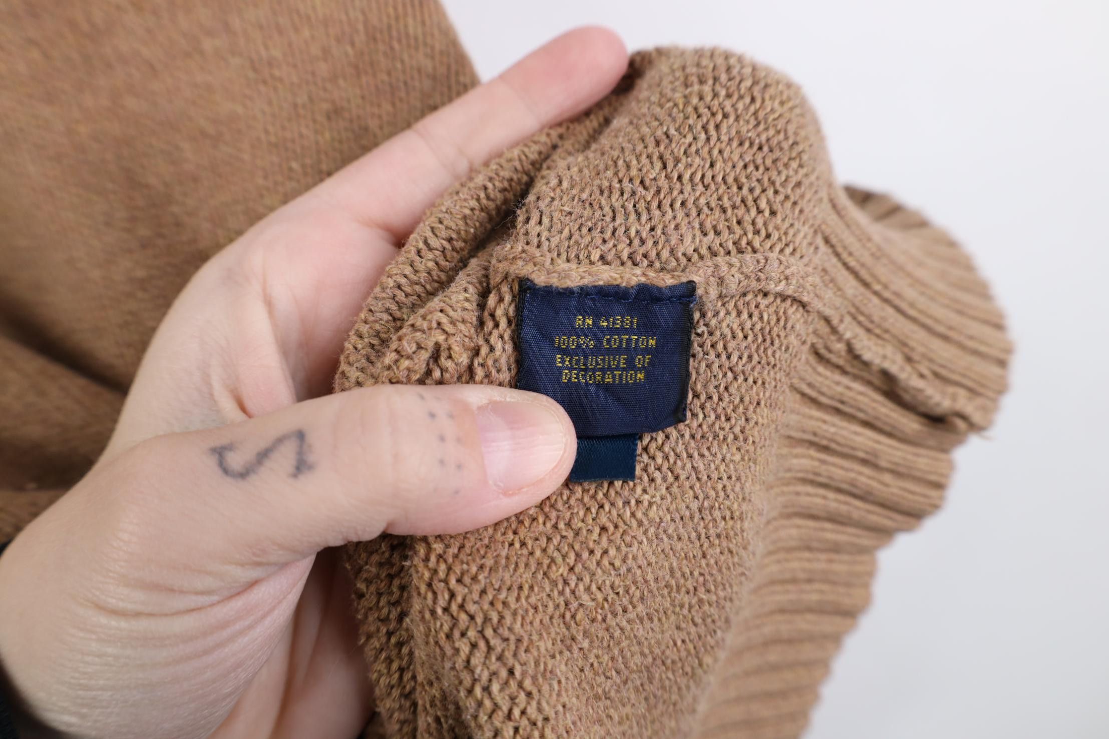 Polo Ralph Lauren Vintage Ralph Lauren Cotton Ribbed Knit 1/4 Zip Sweater Size US L / EU 52-54 / 3 - 9 Thumbnail