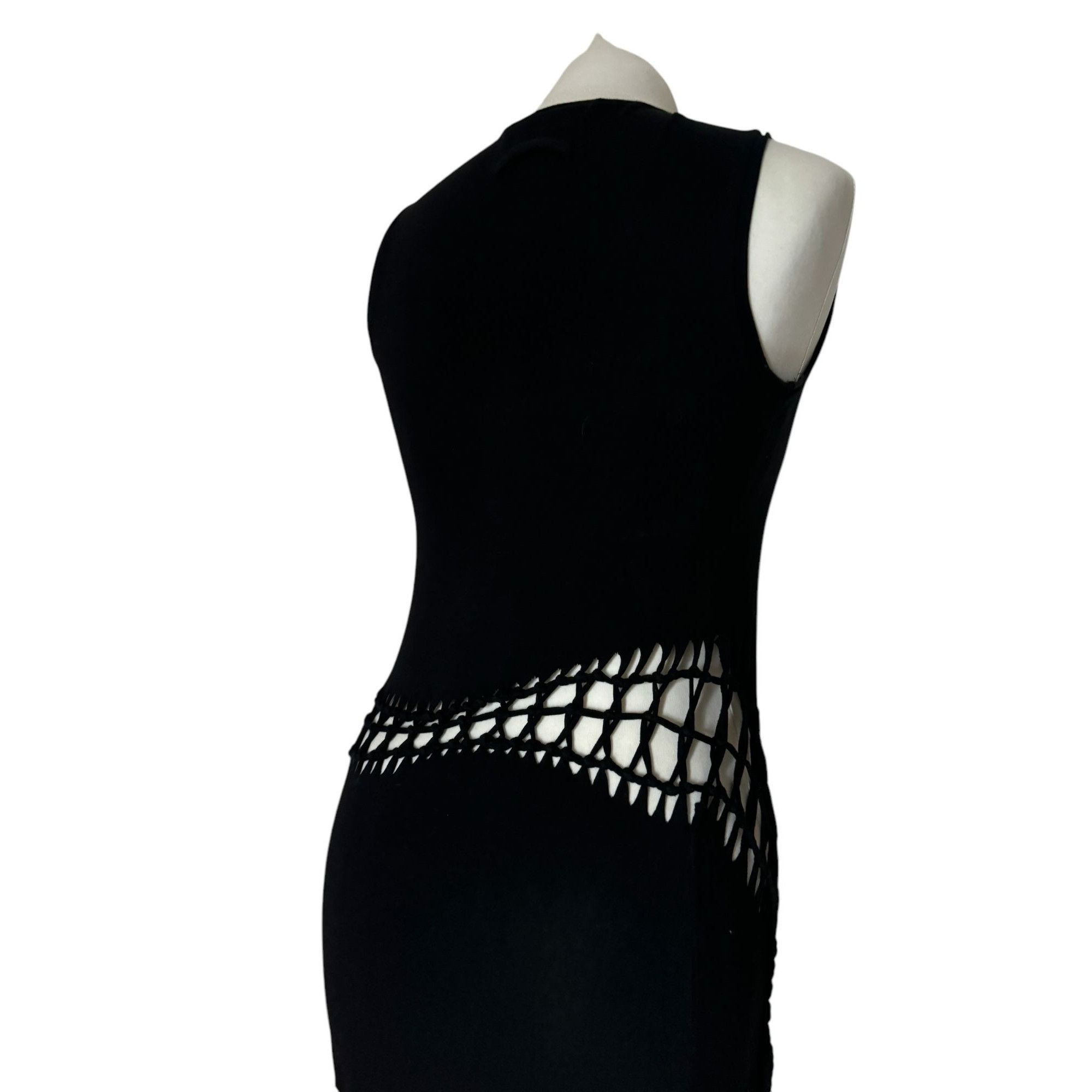 Jean Paul Gaultier Vintage SS 2001 Ajouré Black Dress Size M / US 6-8 / IT 42-44 - 6 Thumbnail