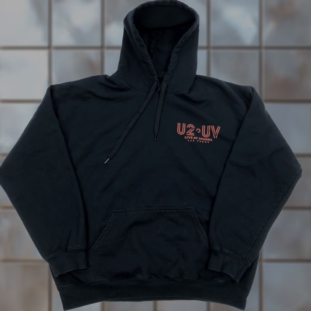 Gildan VINTAGE U2 UV Live at Sphere Las Vegas Hoodie Mens Black Size L Butterfly Size US L / EU 52-54 / 3 - 1 Thumbnail