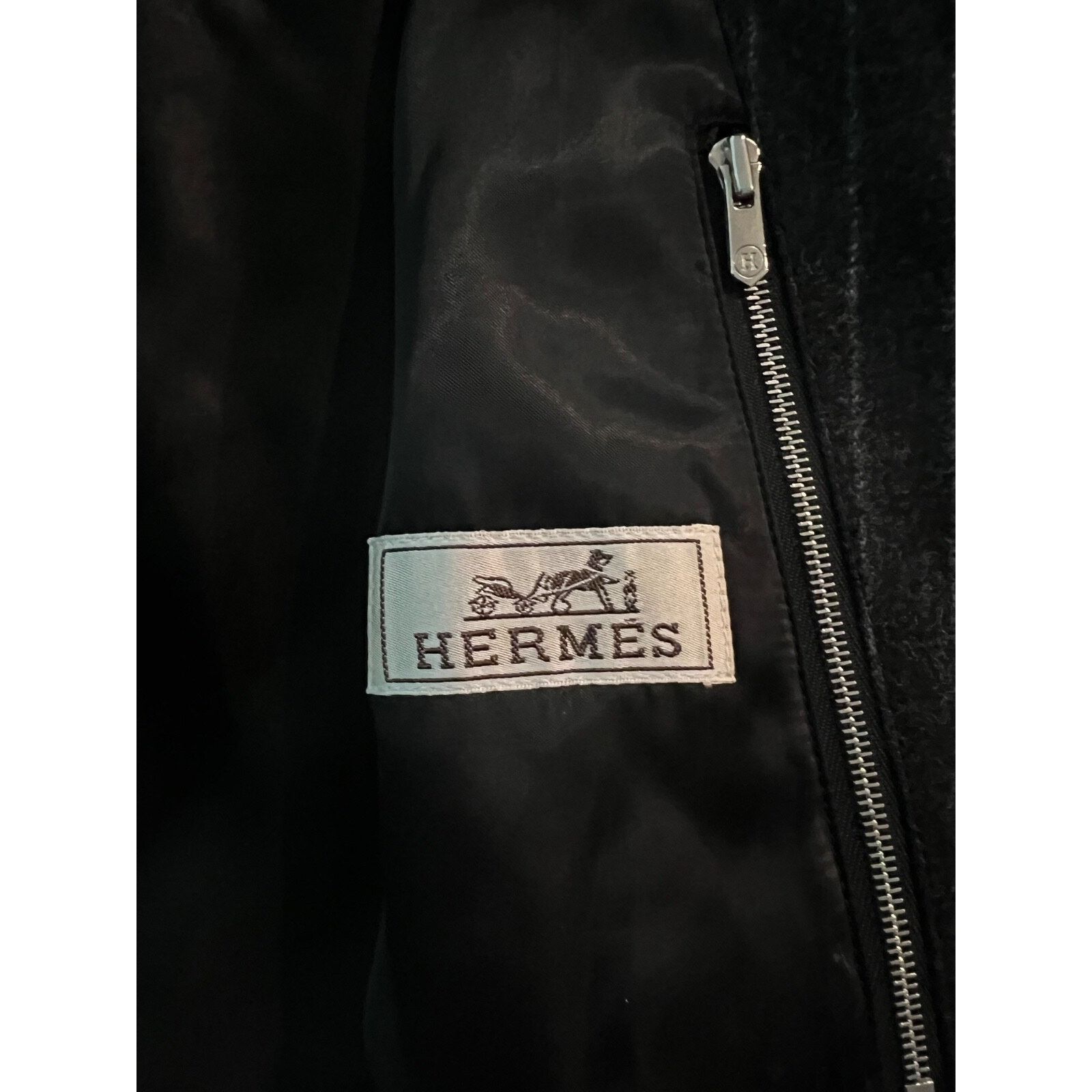 Hermes $5050 Hermes Blouson Bord Cote Wool Bomber Grey IT50 Size US M / EU 48-50 / 2 - 7 Thumbnail